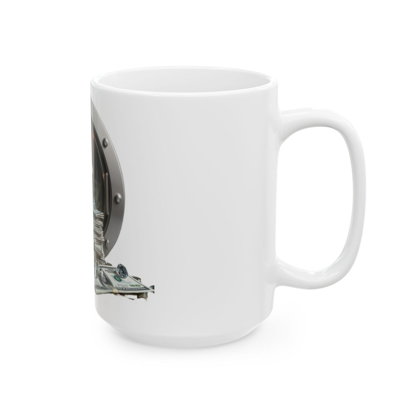 Money SAFE Ceramic Mug Coffee Cup Gift for Caffeine Lovers, Unique Home Decor, Perfect for Birthdays, Holidays