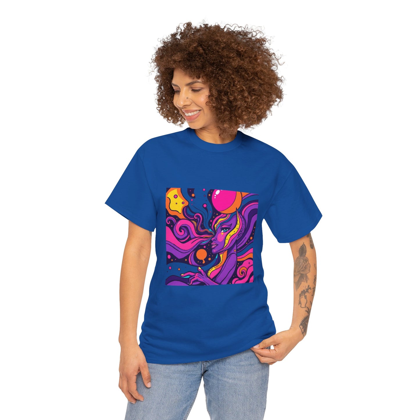Vibrant Psychedelic Art Tee, Bohemian Graphic T-Shirt, Unisex Cotton Tee, Fashionable Casual Wear, Perfect Gift for Art Lovers