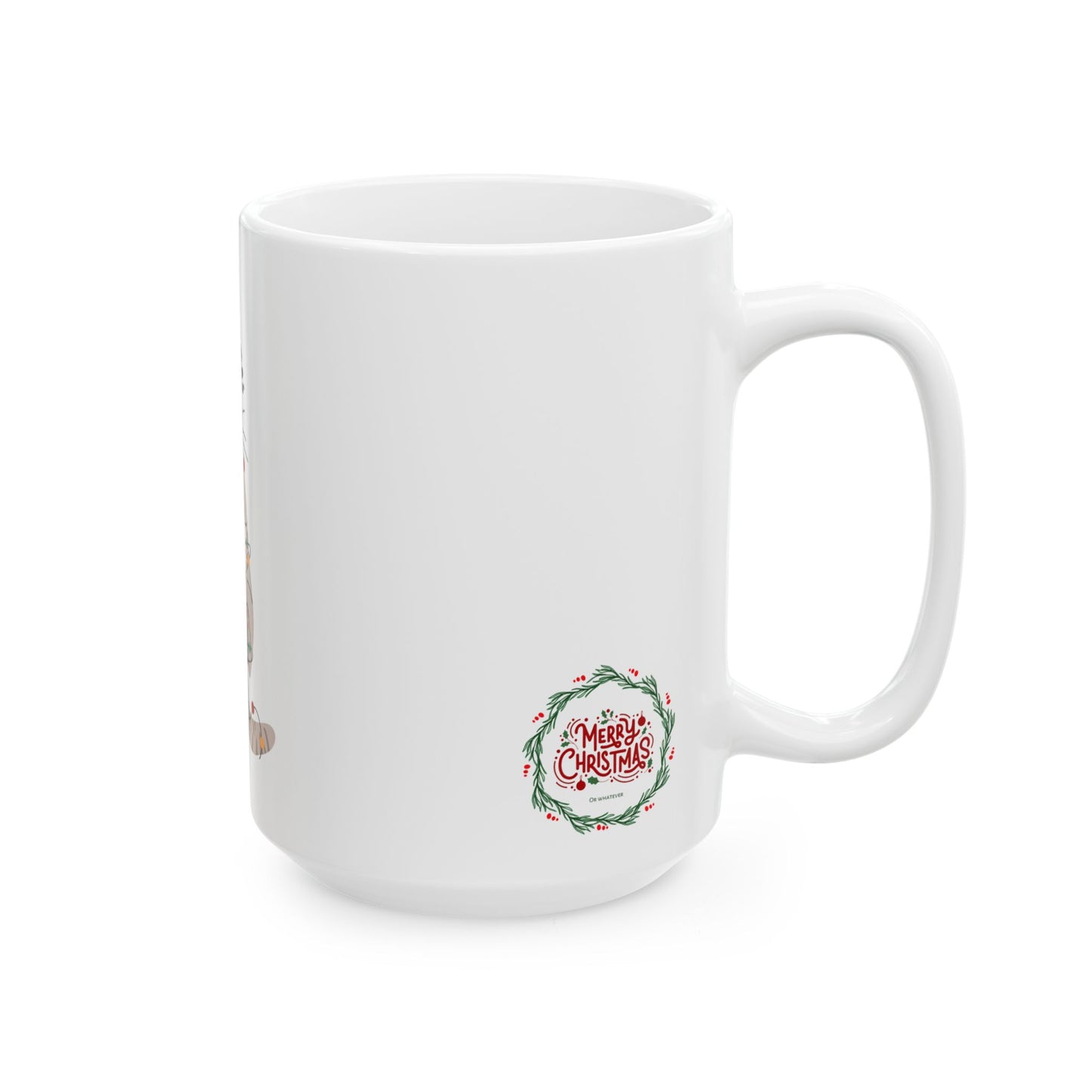 Meowy Christmas Merry Christmas Cat Mug, Cute Kitty Coffee Cup, Holiday Drinkware, Cat Lover Gift, Festive Ceramic Mug