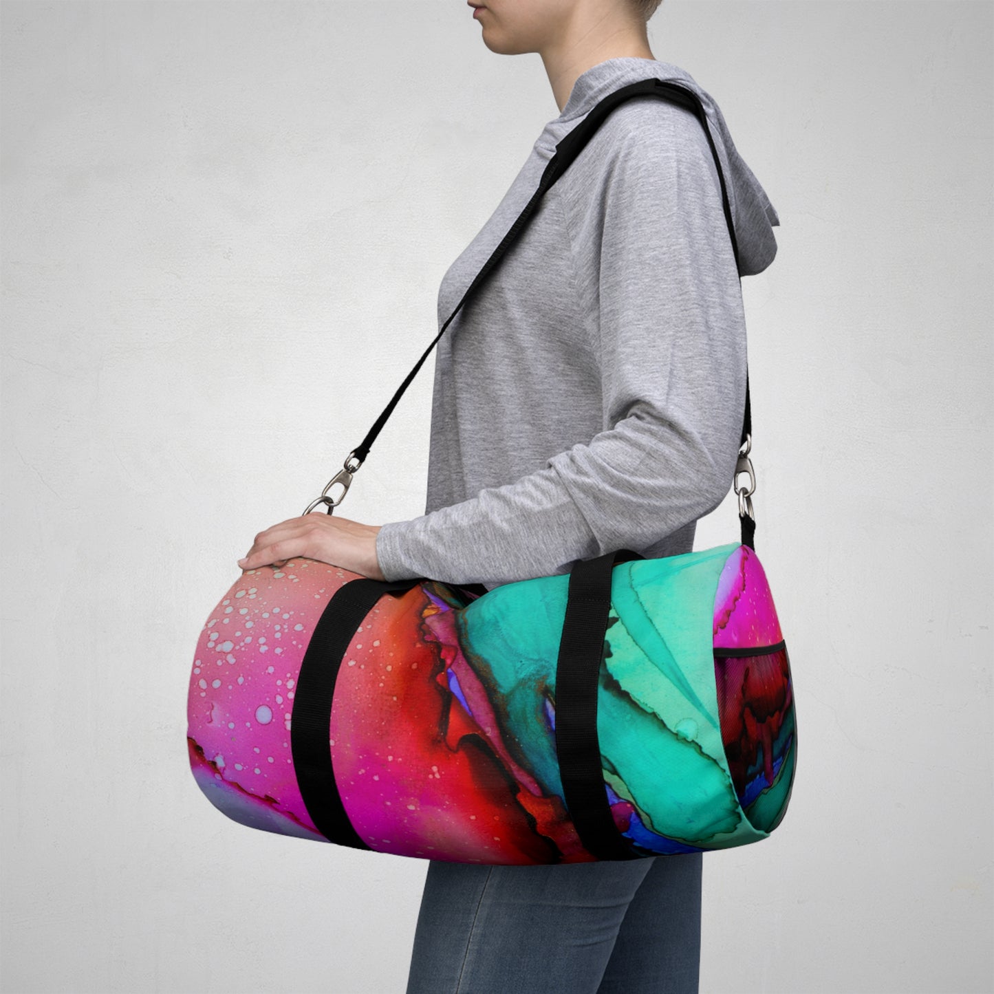 Vibrant Abstract Duffel Bag | Travel Bag, Gym Tote, Weekend Getaway, Colorful Bag, Unique Gift