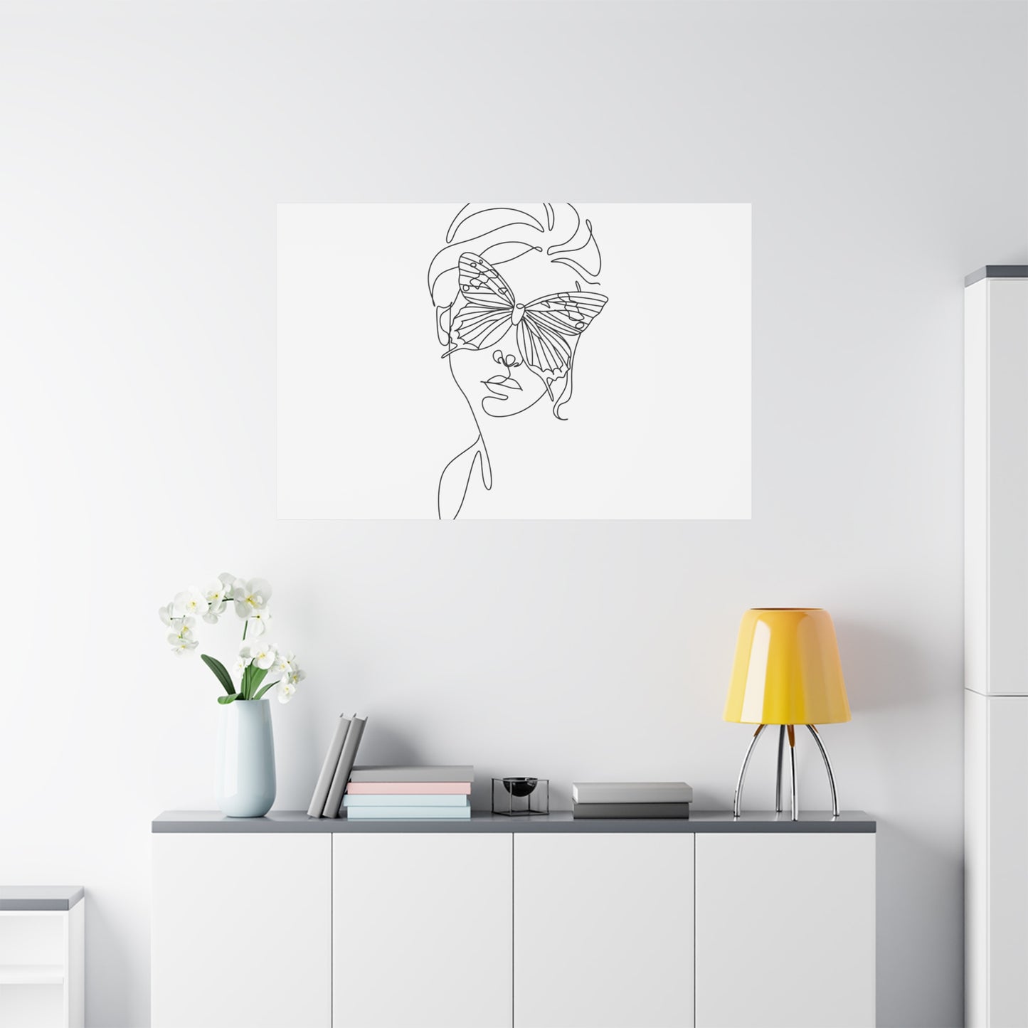 Minimalist Butterfly Canvas Art, Modern Home Decor, Gift for Nature Lovers, Wall Art for Women, Inspirational Wall Art