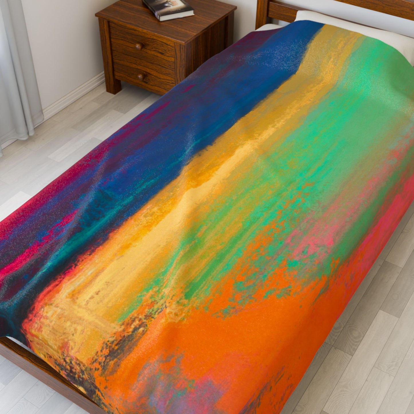 Vibrant Velveteen Plush Blanket | Cozy Throw for Home Decor, Gift for Weddings, Birthdays, Housewarming, Relaxation