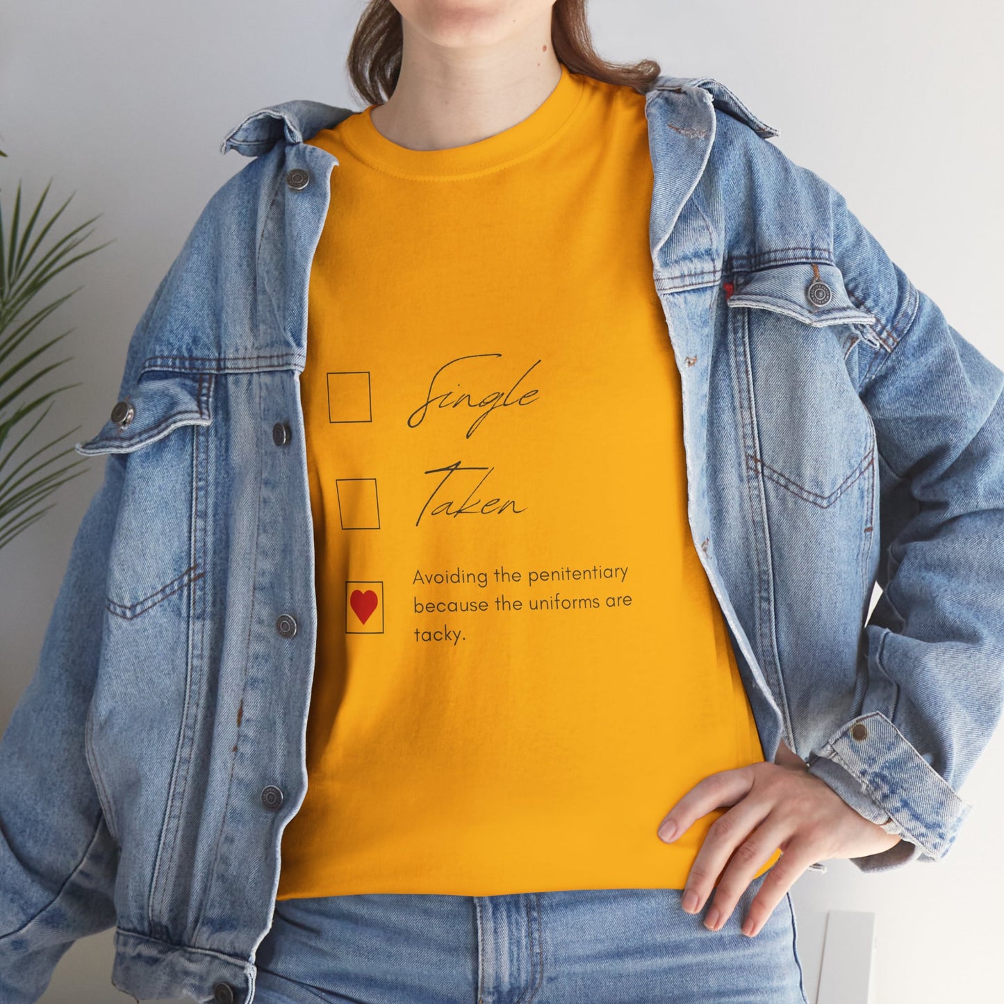 Single Taken Avoiding the Pen Play Where It's Safe T-Shirt Unisex Heavy 100% Cotton Tee
