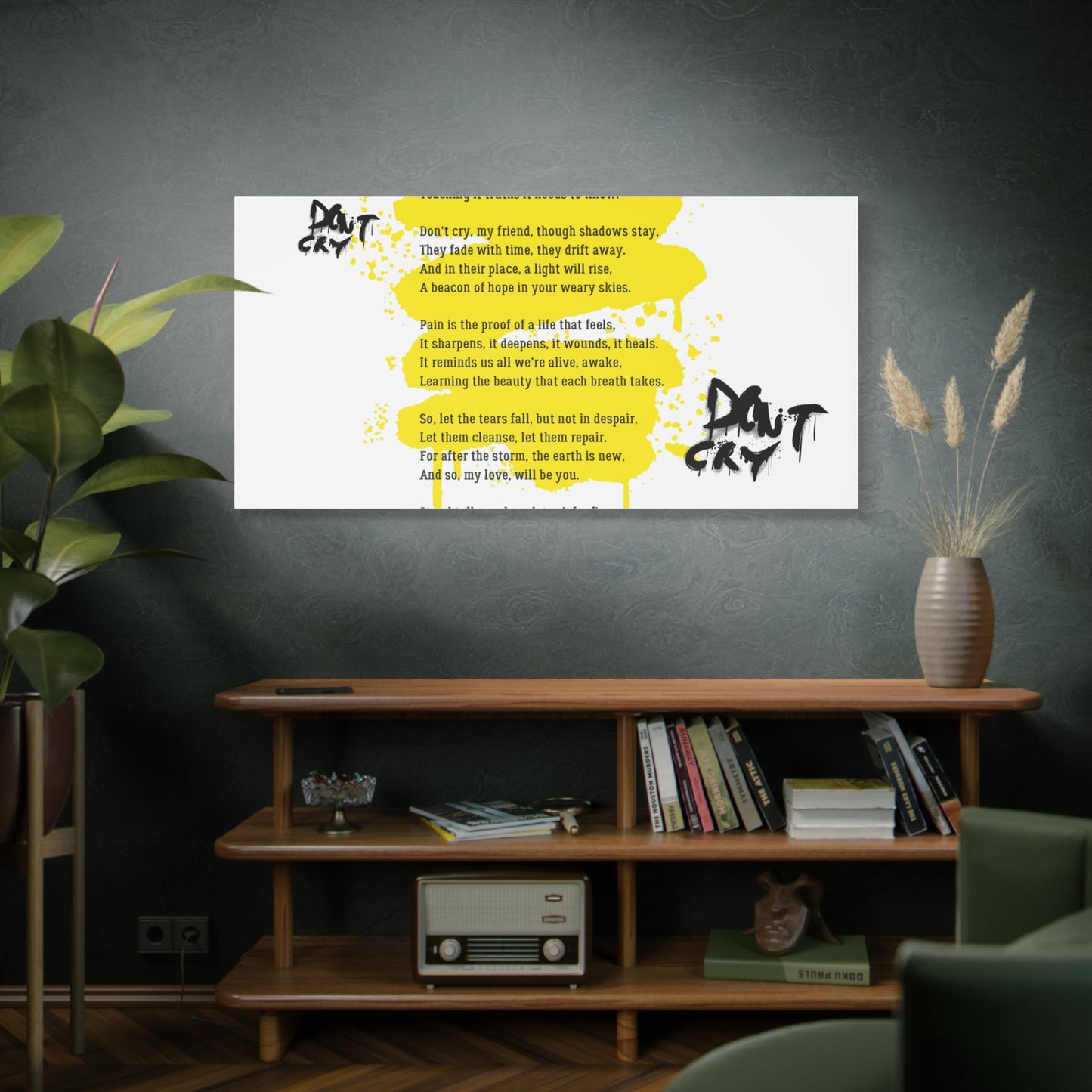 Inspirational Canvas Wall Art, Motivational Decor, Positive Quote, Home Office Wall Hanging, Unique Gift Idea, Modern Art Print