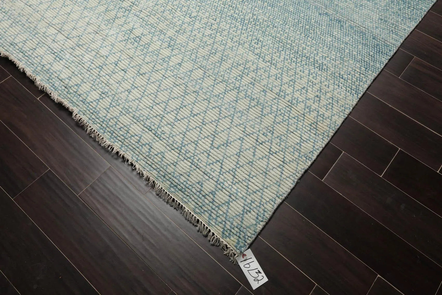 9' x 12' Hand Knotted 100% Wool Contemporary Modern Muted Area Rug Aqua-4