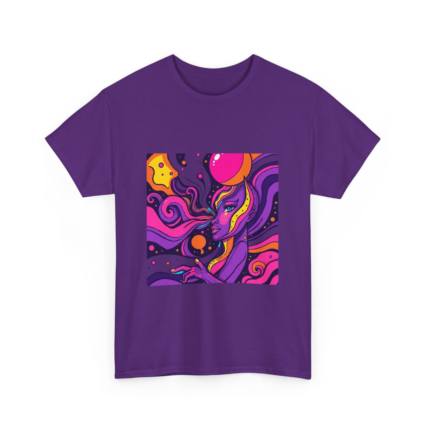 Vibrant Psychedelic Art Tee, Bohemian Graphic T-Shirt, Unisex Cotton Tee, Fashionable Casual Wear, Perfect Gift for Art Lovers