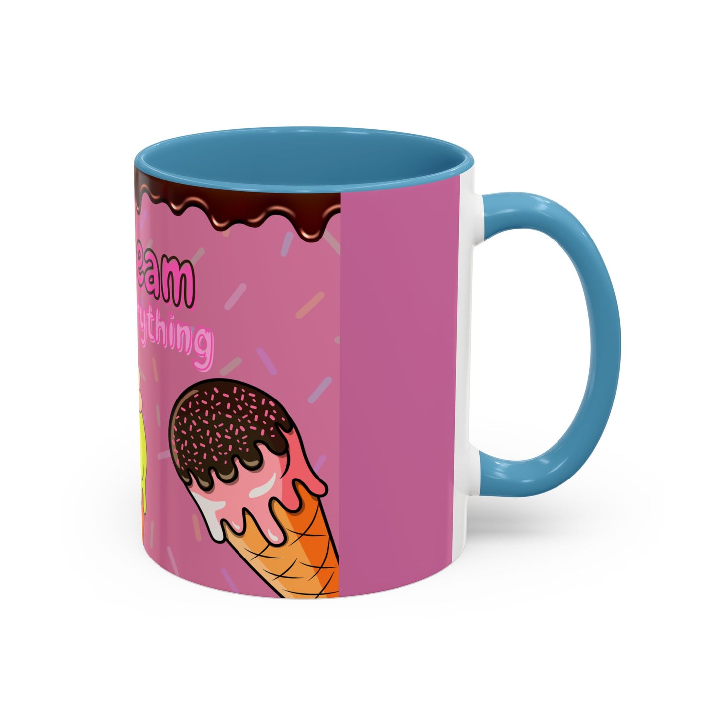 Ice Cream Solves Everything Coffee Mug - Fun Beverage Cup for Ice Cream Lovers, Gift for Holidays, Birthday, Summer