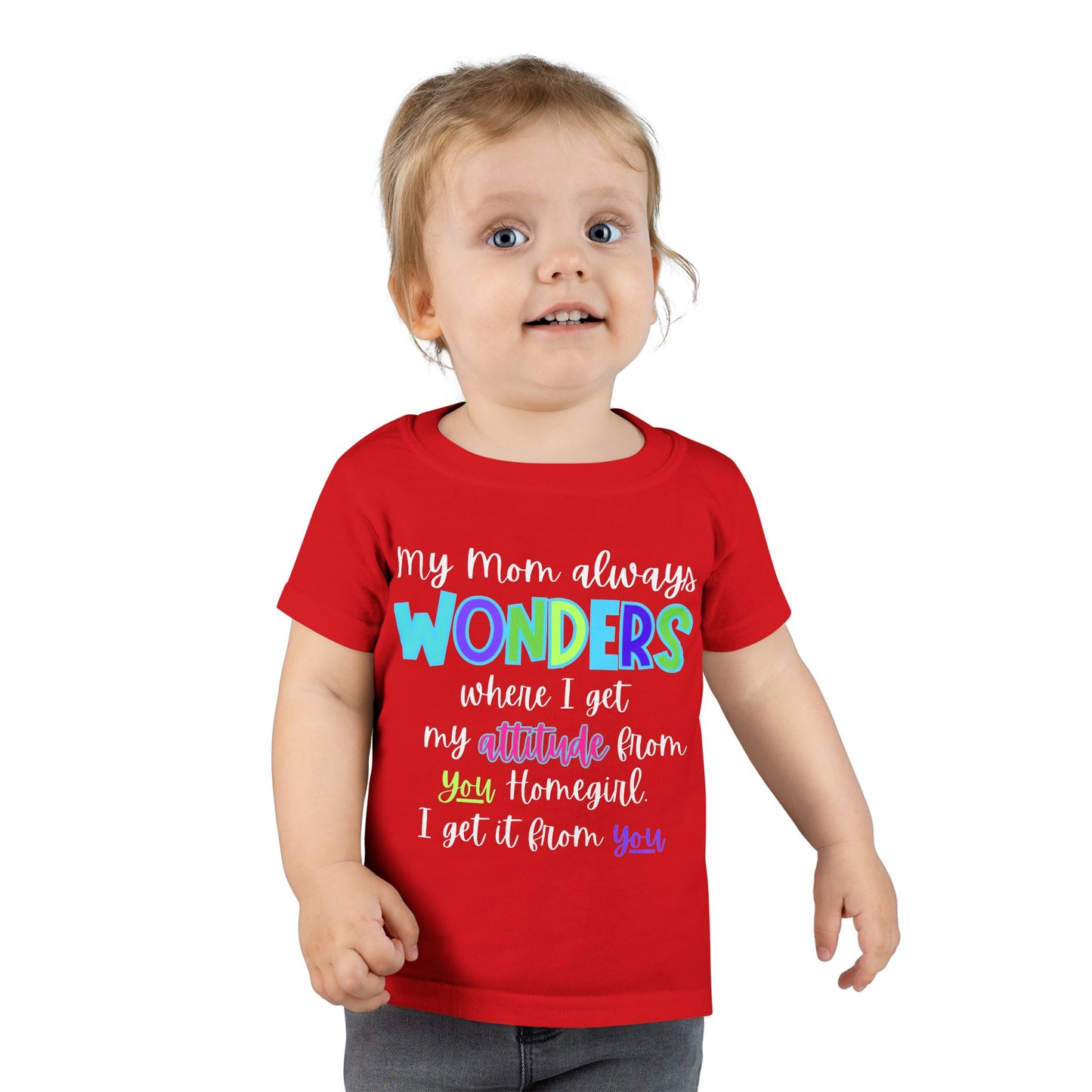 Toddler T-Shirt - My Mom Always Wonders, Cute Kids Tee, Birthday Gift, Baby Shower Gift, Fun Attitude Shirt
