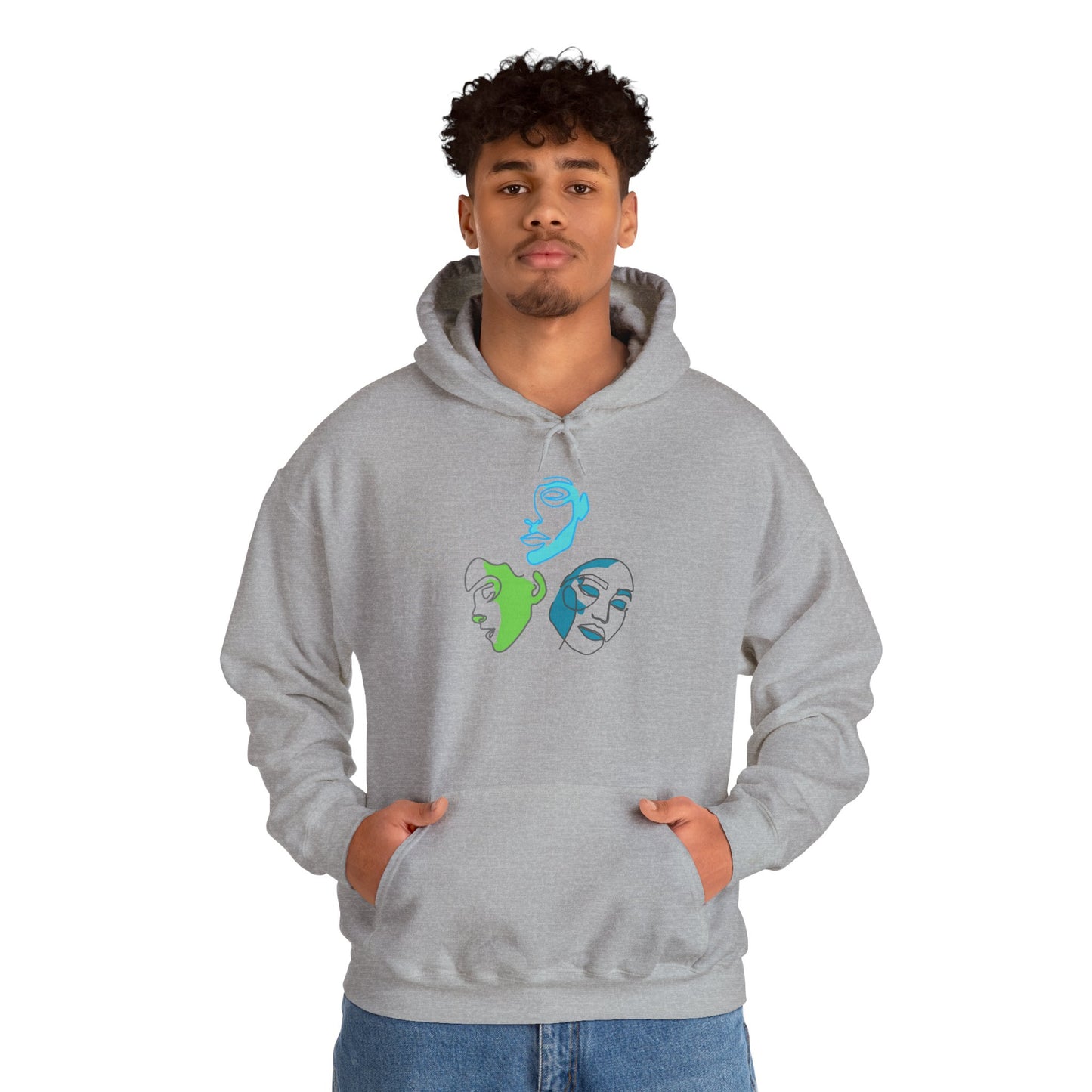 Whimsical Character Hoodie, Cozy Unisex Sweatshirt, Fun Gift for Friends, Casual Wear, Unique Art Design