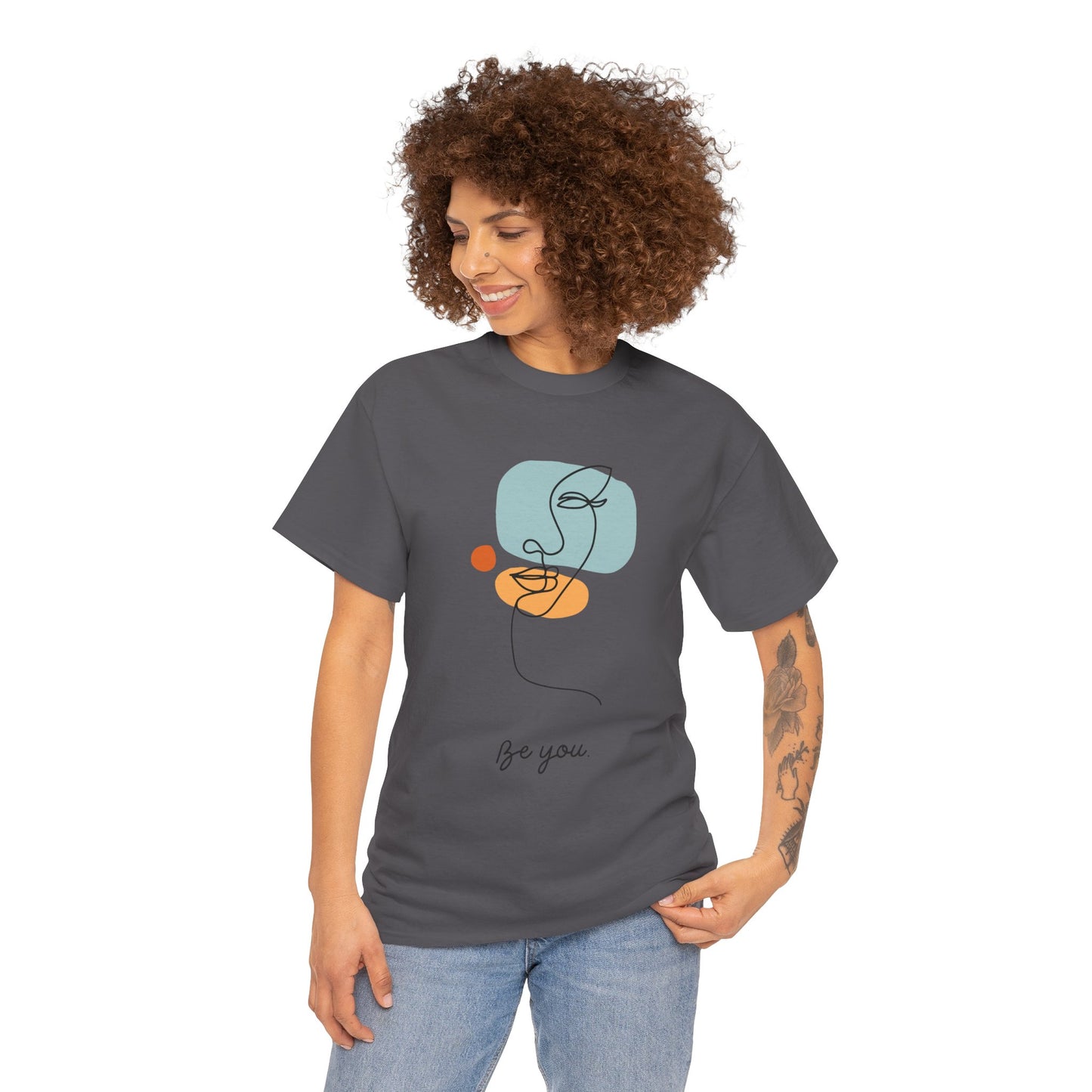 Minimalist Be You Tee, Unisex Cotton T-Shirt, Inspirational Graphic Tee, Gift for Friends, Casual Everyday Wear, Self-Love Apparel