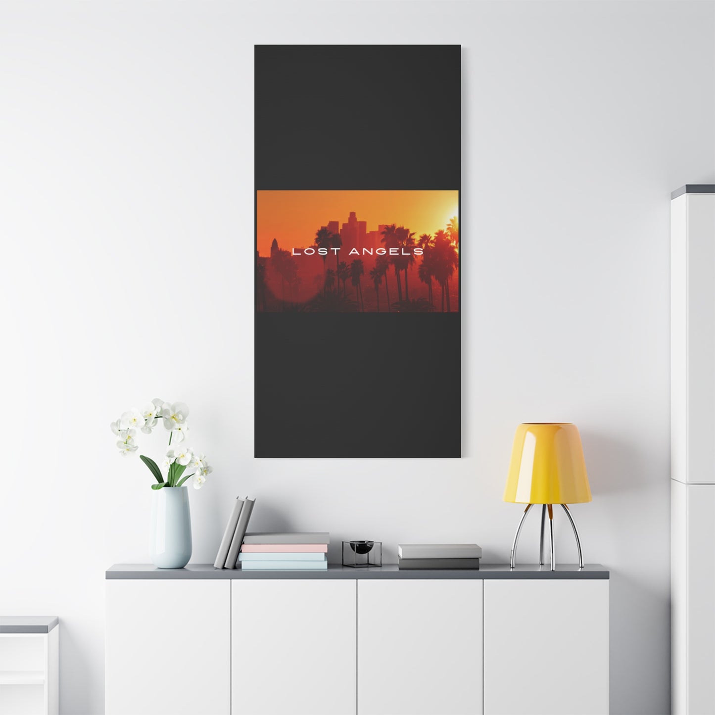 Lost Angels Wall Art Canvas | Sunset Cityscape Print, Home Decor, Gift for Art Lovers, Modern Living Room, California Vibe