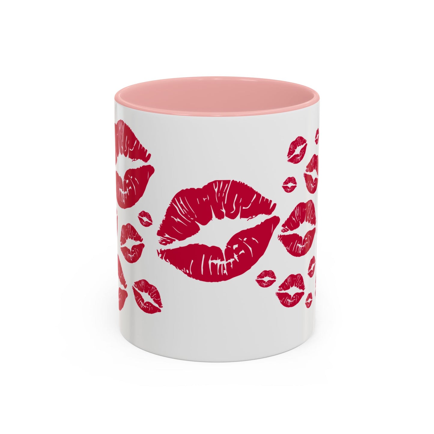 Kiss Mark Accent Coffee Mug - Romantic Gift, Valentine's Day Mug, Cute Coffee Cup, Fun Kitchen Decor, Stylish Drinkware