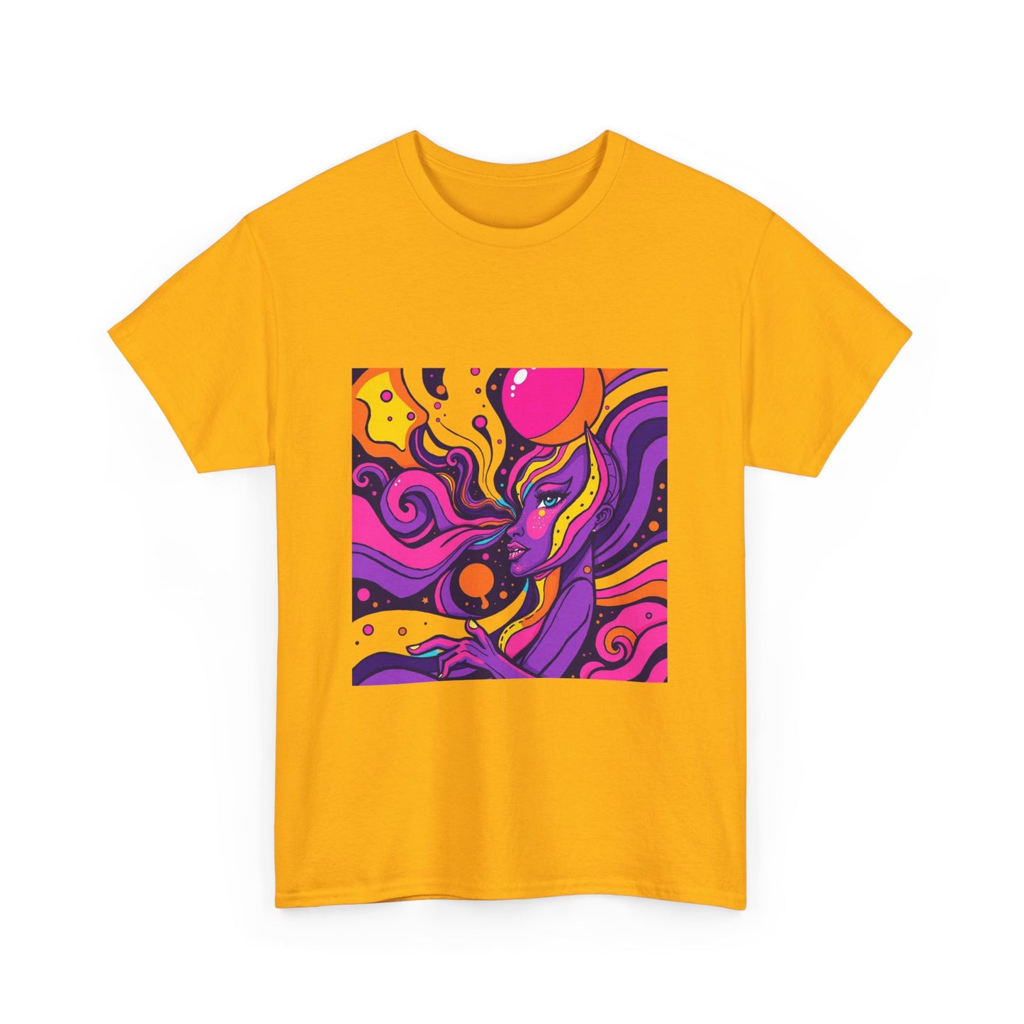 Vibrant Psychedelic Art Tee, Bohemian Graphic T-Shirt, Unisex Cotton Tee, Fashionable Casual Wear, Perfect Gift for Art Lovers