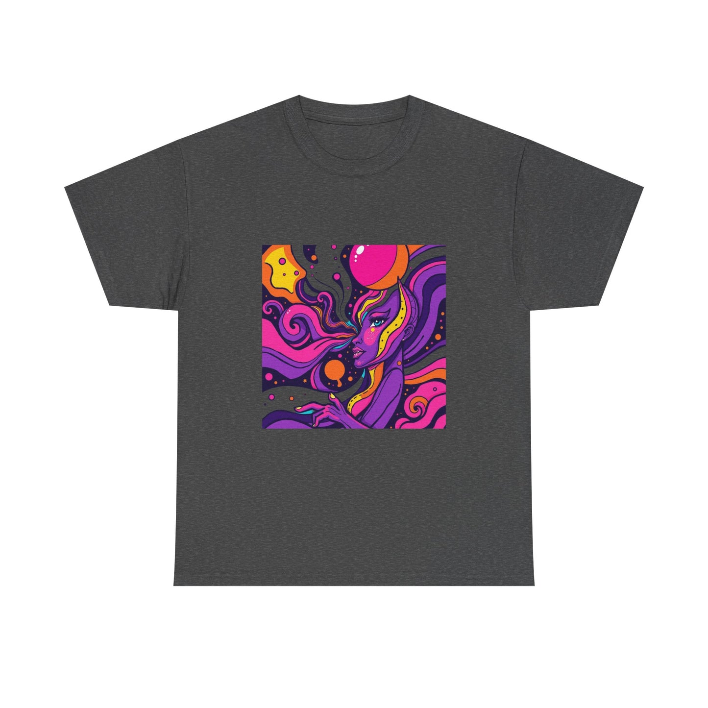 Vibrant Psychedelic Art Tee, Bohemian Graphic T-Shirt, Unisex Cotton Tee, Fashionable Casual Wear, Perfect Gift for Art Lovers
