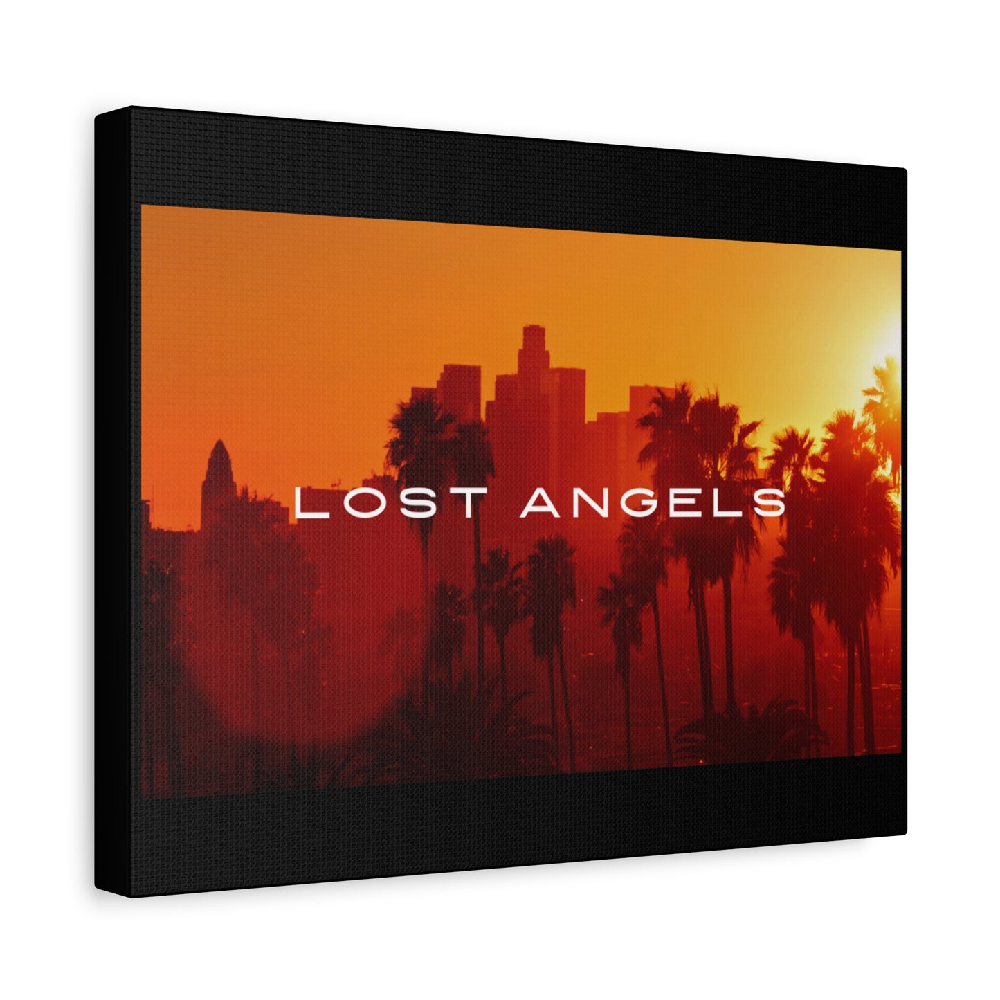 Lost Angels Wall Art Canvas | Sunset Cityscape Print, Home Decor, Gift for Art Lovers, Modern Living Room, California Vibe