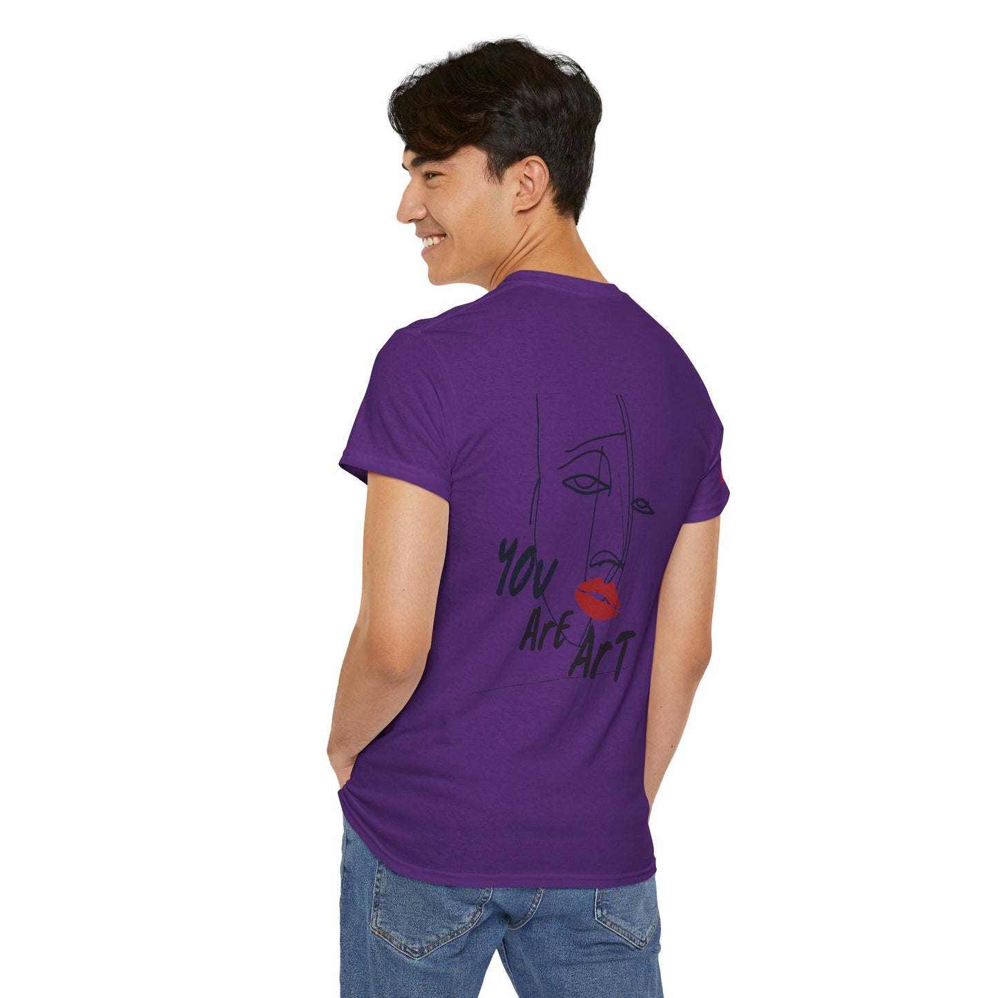 YOU ARE ART - SINGLE, TAKEN... Artistic Unisex Cotton Tee with Heartfelt Prints, Casual Wear, Gift for Artists, Streetwear, Inspirational Fashion