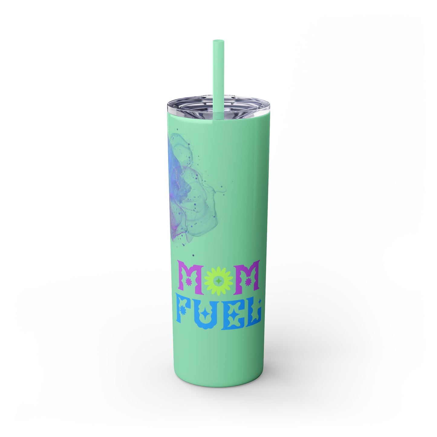 Mom Fuel Skinny Tumbler, 20oz Travel Cup, Gift for Moms, Fun Drinkware for Mothers, Perfect for Coffee and Tea