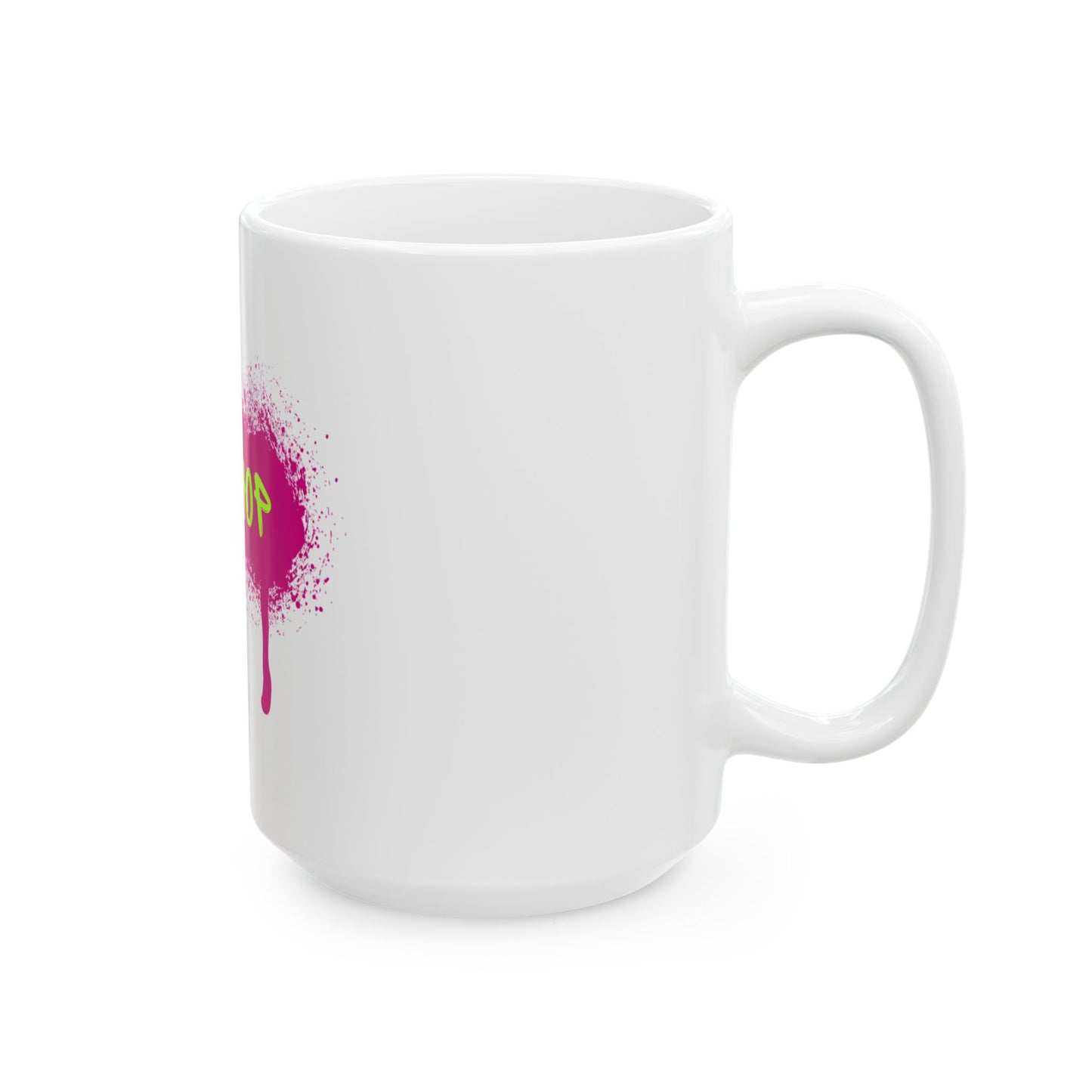 Hip-Hop Graffiti Ceramic Mug - Vibrant Coffee Cup for Trendy Souls, Gift for Music Lovers, Art Enthusiasts, Urban Style