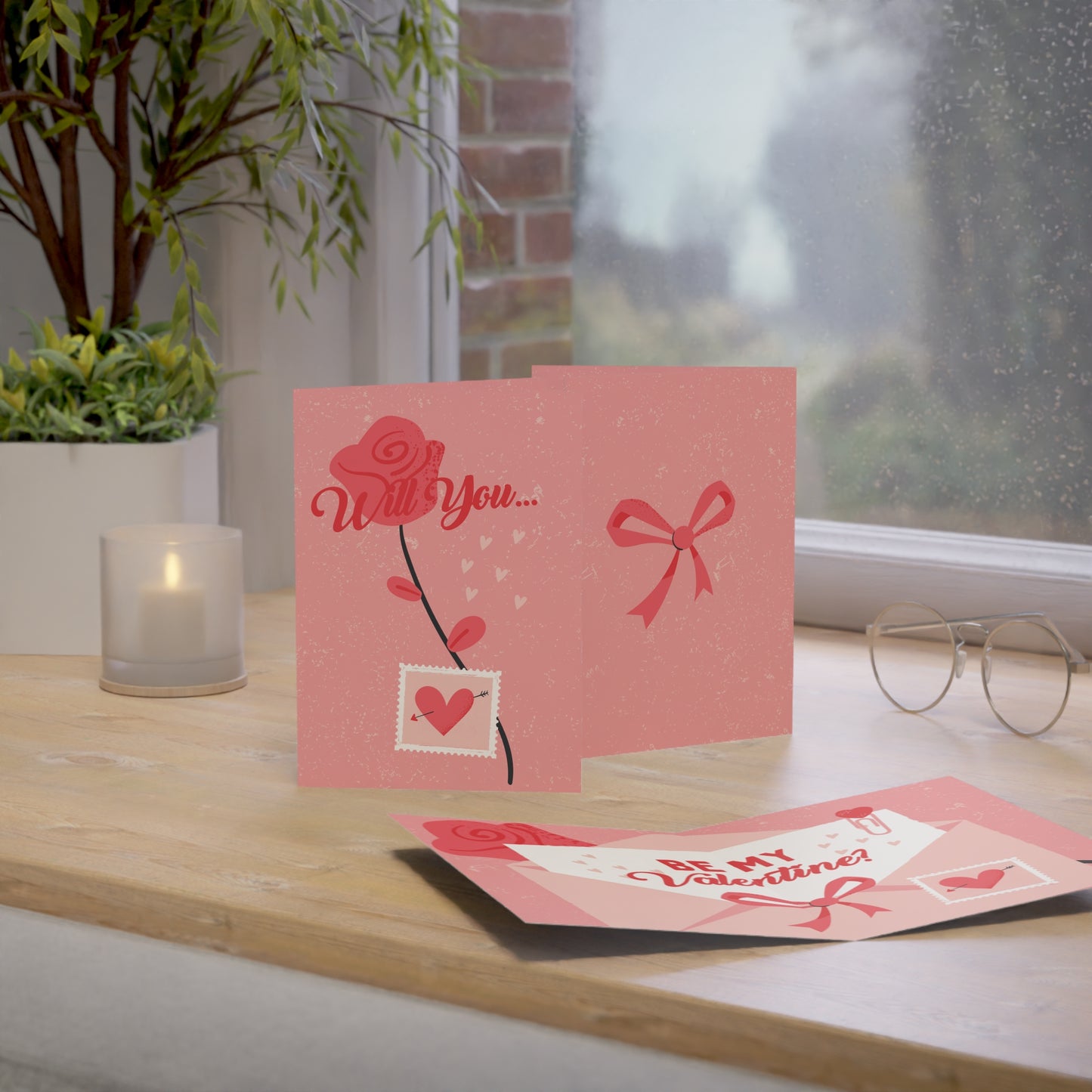 Romantic Greeting Cards, Valentine's Day Cards, Love Note Cards, Anniversary Cards, Elegant Card Set