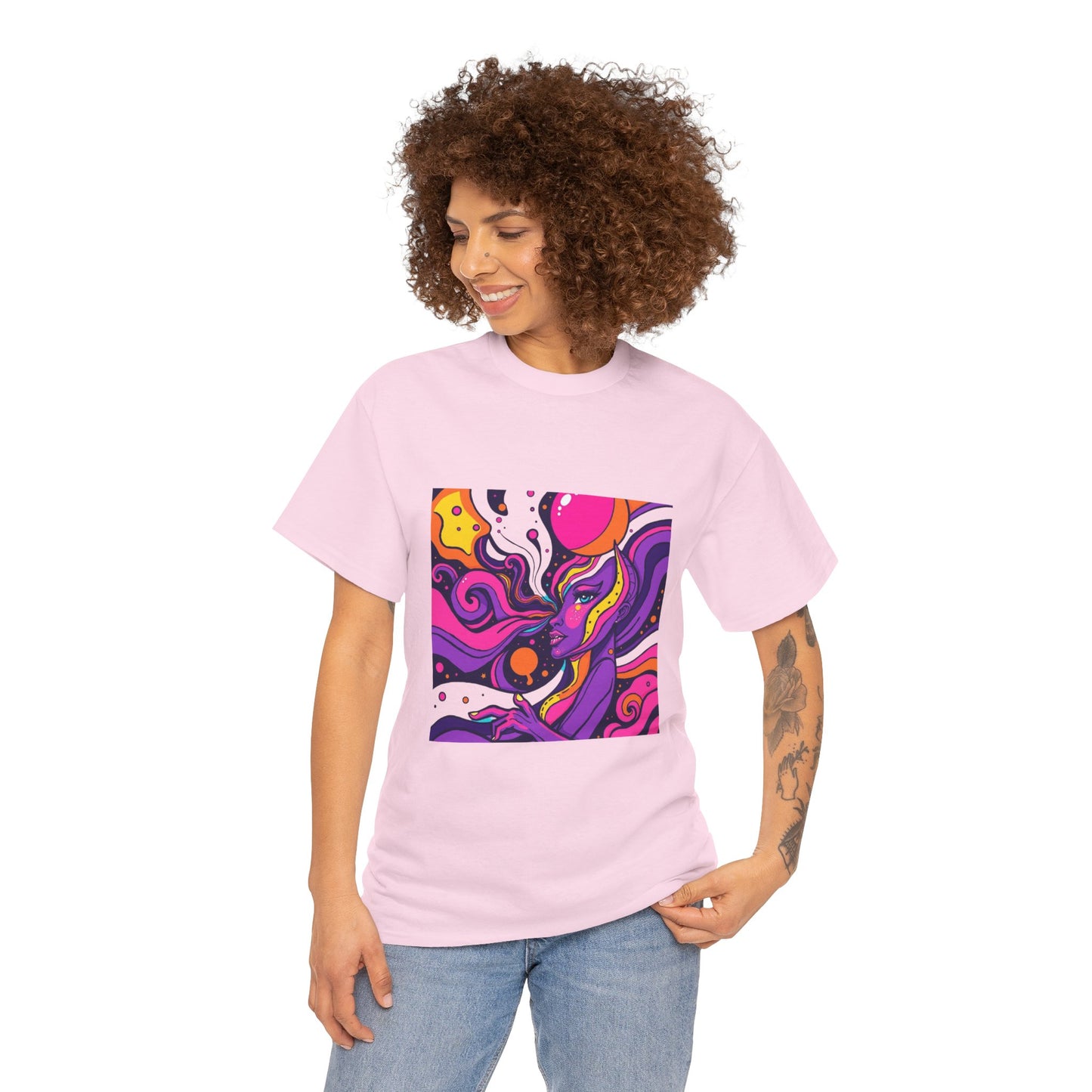 Vibrant Psychedelic Art Tee, Bohemian Graphic T-Shirt, Unisex Cotton Tee, Fashionable Casual Wear, Perfect Gift for Art Lovers