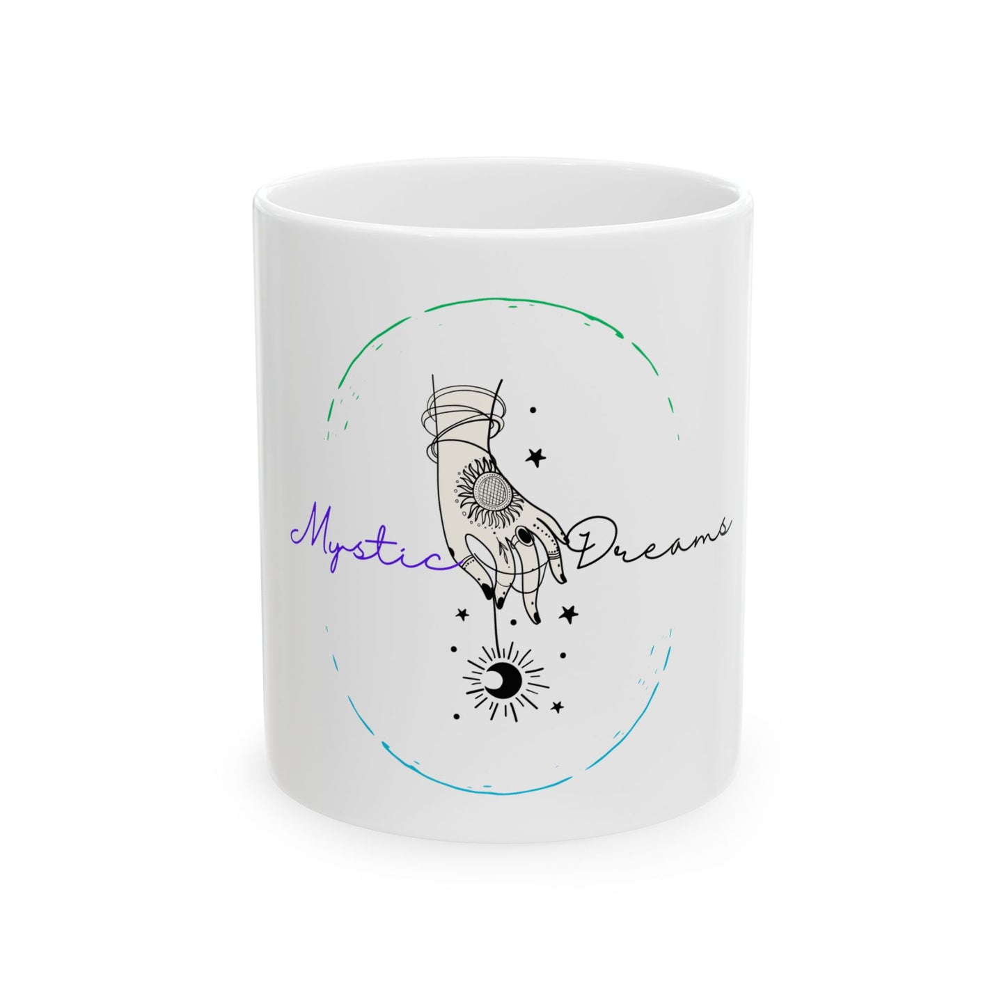 Mystic Dreams Ceramic Mug - Enchanting 11oz/15oz Coffee Cup, Spiritual Gift, Home Decor, Unique Birthday Present, Astrology Lover's Mug
