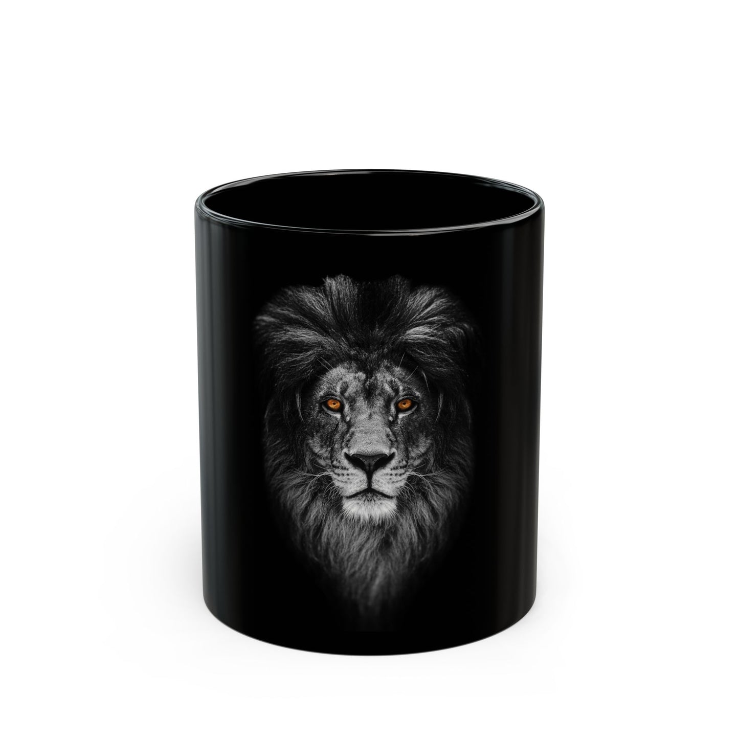 Majestic Lion Black Mug - Perfect Gift for Animal Lovers, Coffee Enthusiasts, Birthday, Housewarming, Home Decor