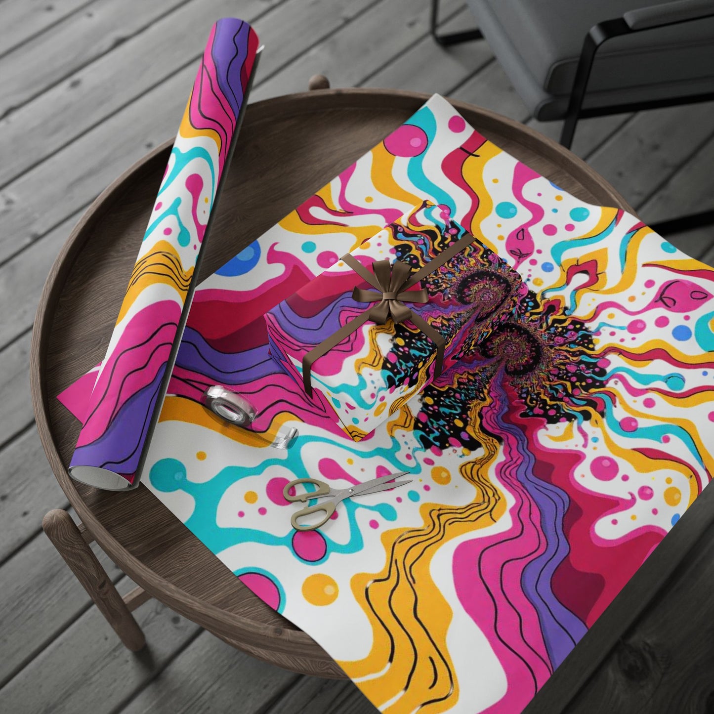 Vibrant Wrapping Paper Rolls - Colorful Gift Wrap for All Occasions, Birthday, Holidays, DIY Projects, Crafting