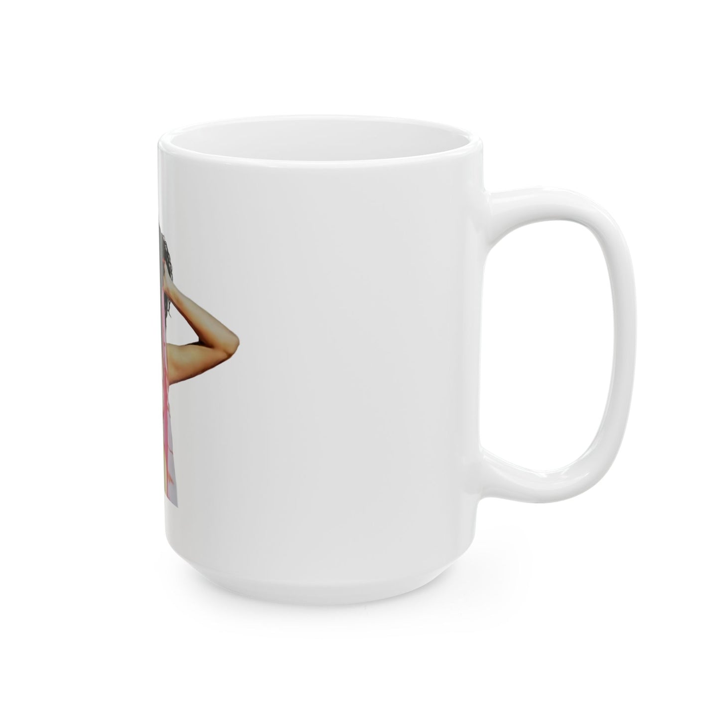Mia Pruitt Ceramic Mug with Bold Design, Chic Model Coffee Lover Gift, Unique Artwork Mug, Home & Office Decor, Fun Conversation Starter
