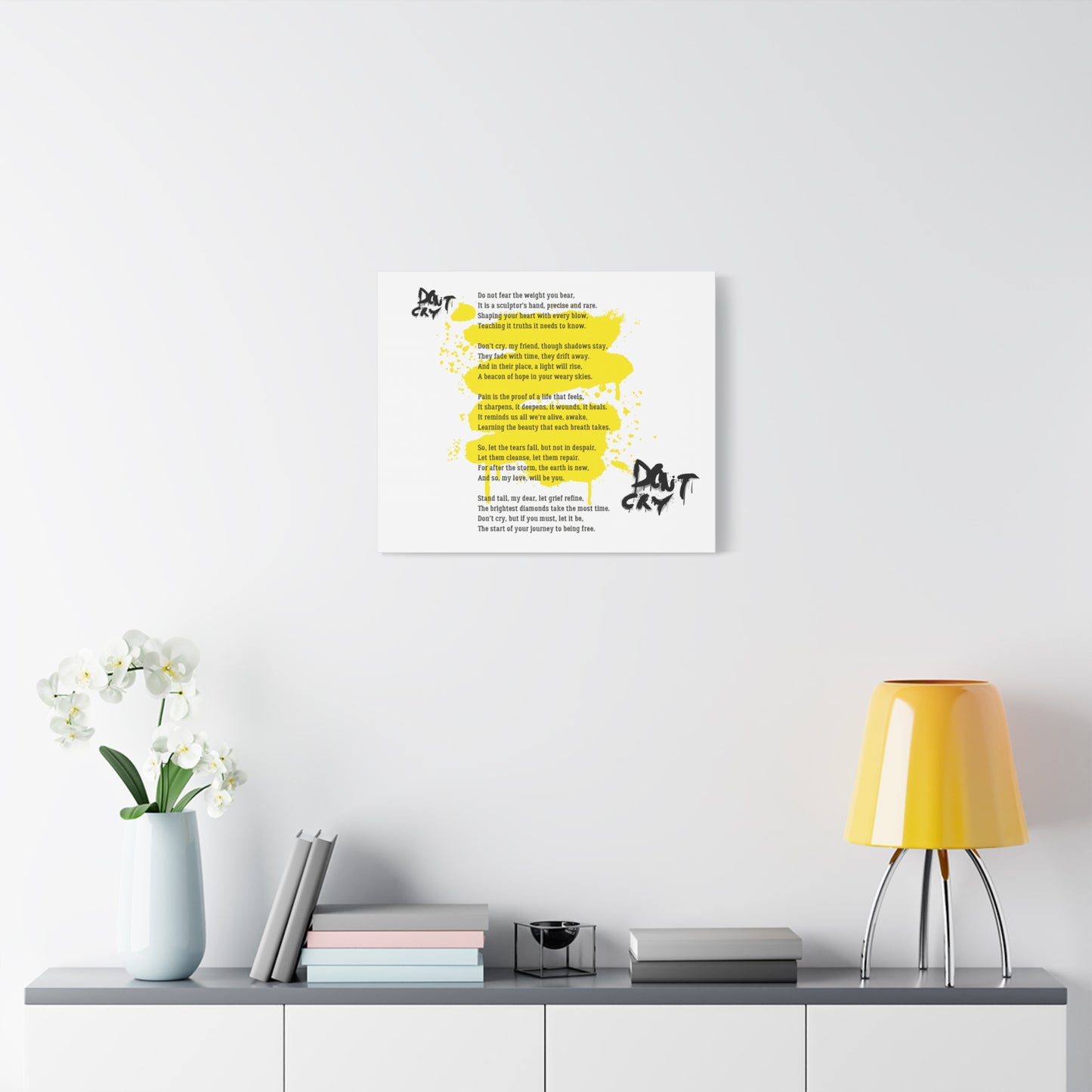 Inspirational Canvas Wall Art, Motivational Decor, Positive Quote, Home Office Wall Hanging, Unique Gift Idea, Modern Art Print
