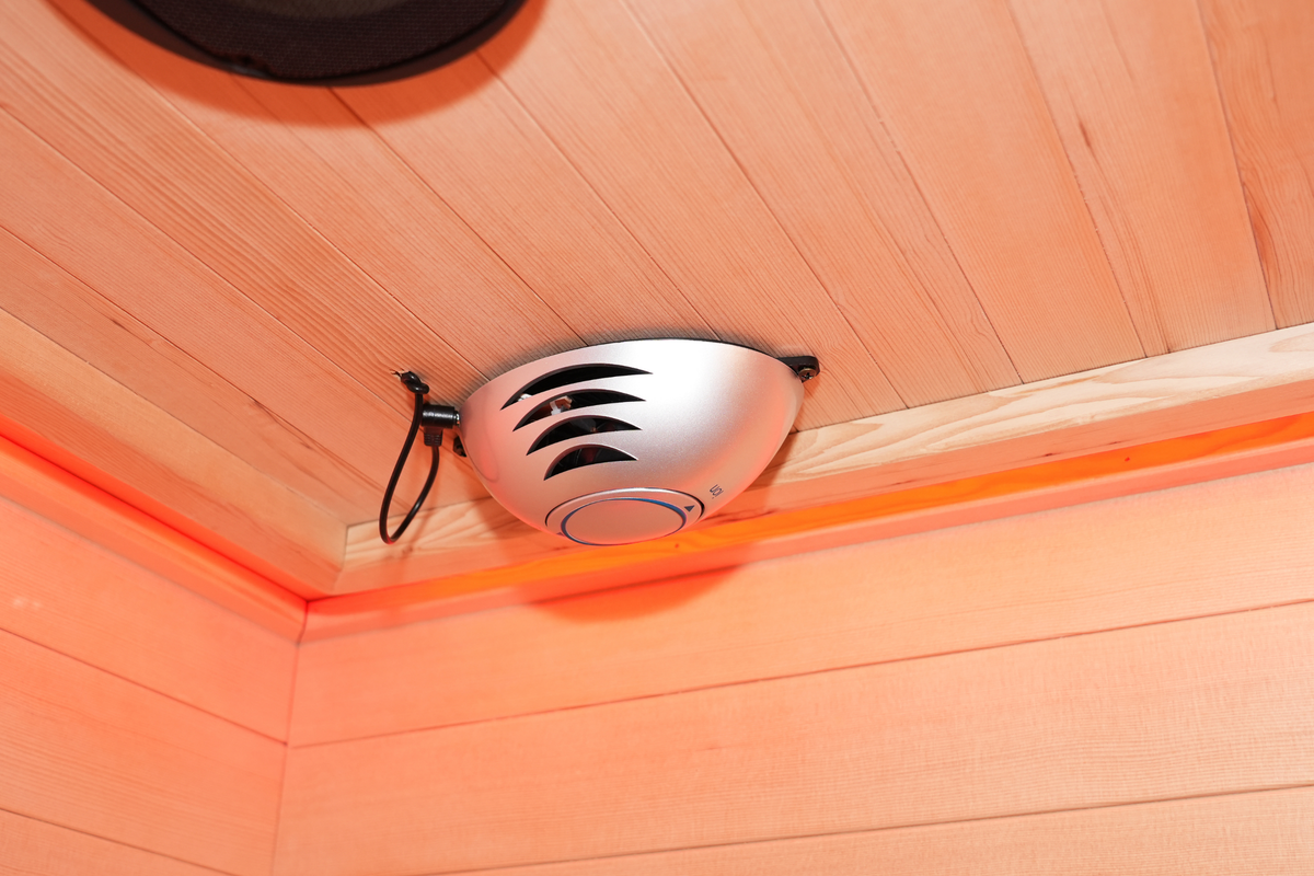 Blisspod | Venetian | Full Spectrum Indoor Premium Canadian Hemlock Ultra Low EMF Sauna | 11 Heaters | Chromotherapy & Reflexology | 3 Person
