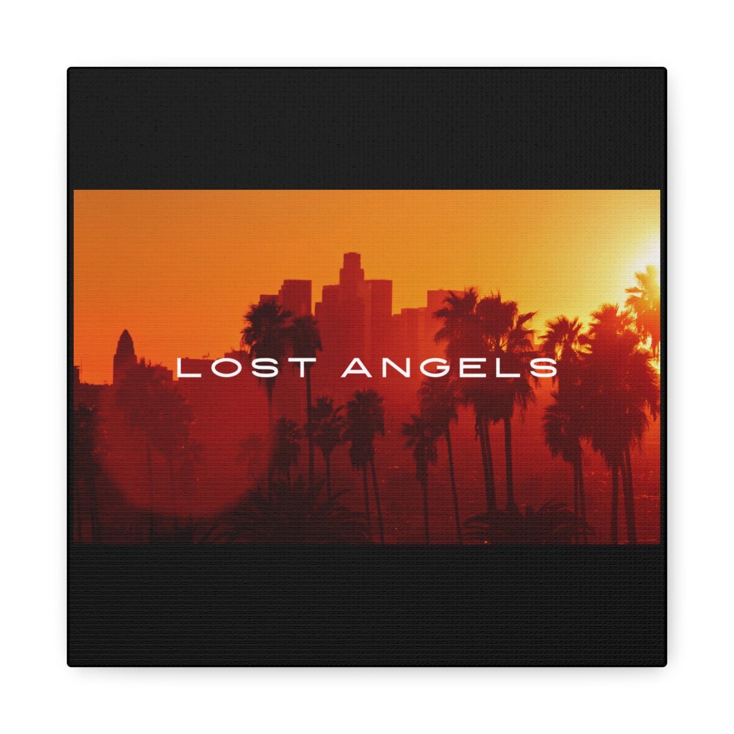 Lost Angels Wall Art Canvas | Sunset Cityscape Print, Home Decor, Gift for Art Lovers, Modern Living Room, California Vibe
