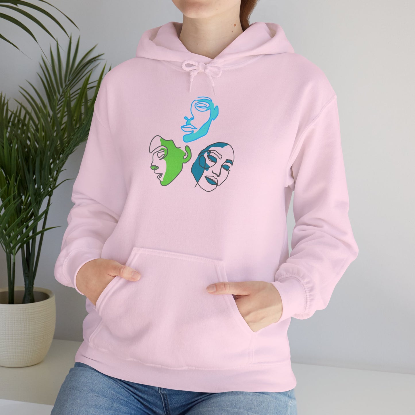 Whimsical Character Hoodie, Cozy Unisex Sweatshirt, Fun Gift for Friends, Casual Wear, Unique Art Design