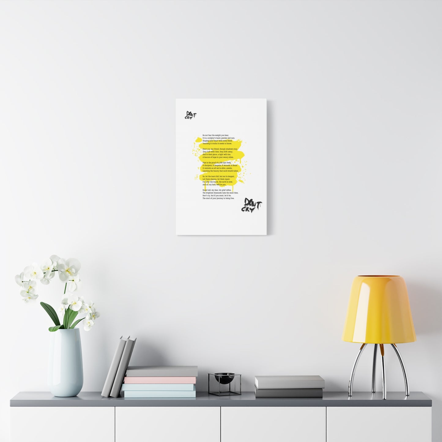 Inspirational Canvas Wall Art, Motivational Decor, Positive Quote, Home Office Wall Hanging, Unique Gift Idea, Modern Art Print