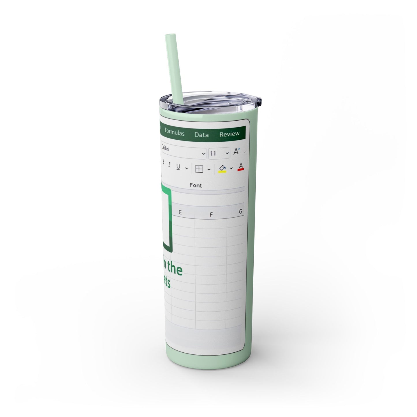 Freak in the Sheets Spreadsheet Themed Tumbler, 20oz Gift for Students, Accountants, Office Humor, Funny Drinkware