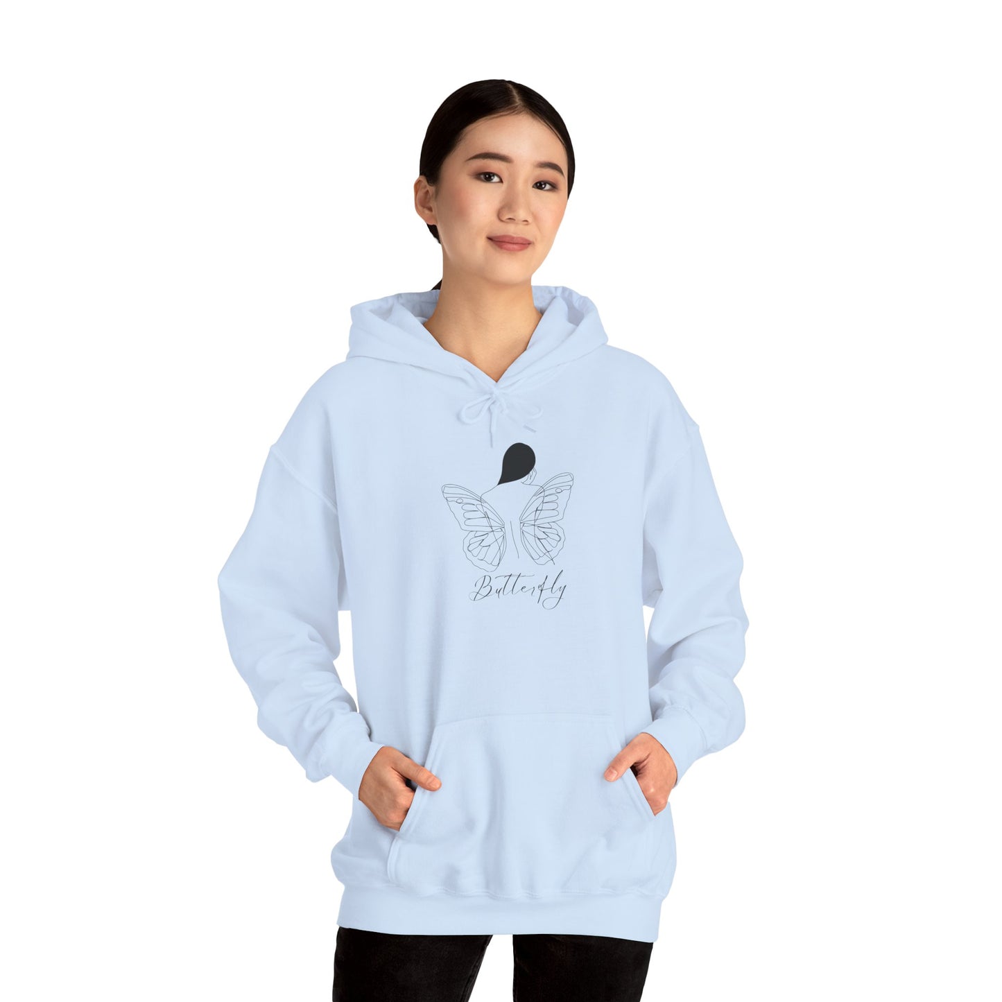 Butterfly Love Unisex Hoodie, Cozy Sweatshirt for Everyday Comfort, Gift for Nature Lovers, Butterfly Apparel for Spring