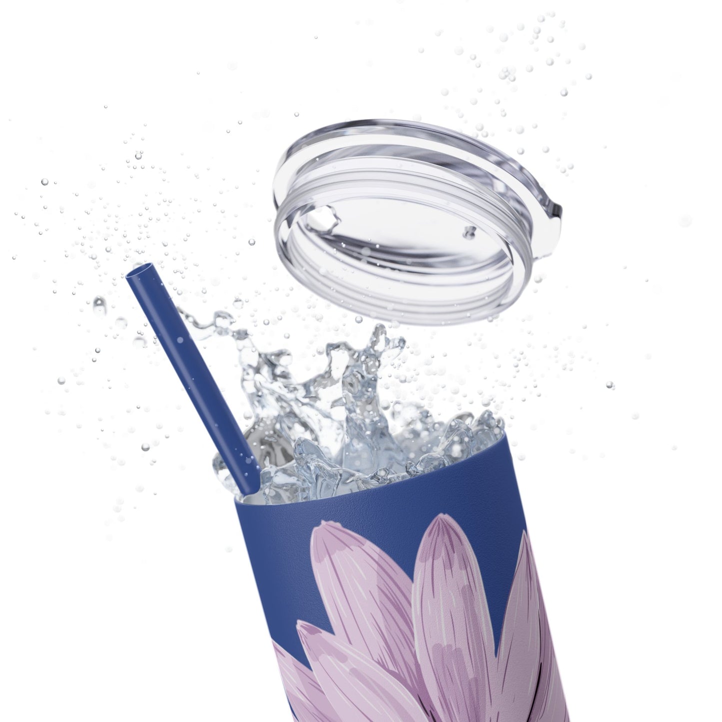 Floral Skinny Tumbler, 20oz - Stylish Drinkware for Home, Office, Gifts, Party Favors, Spring Decor