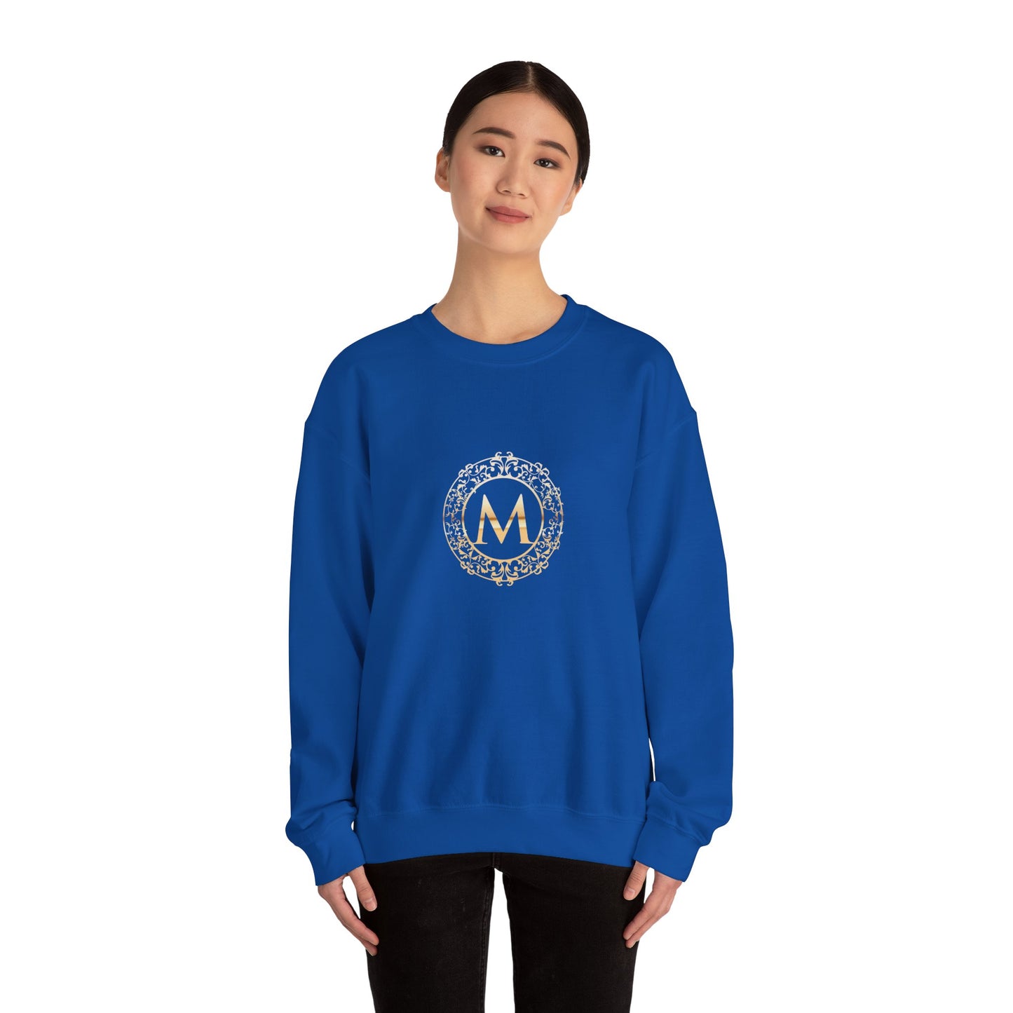 M LOGO - Mia Pruitt Monogrammed Heavy Blend Crewneck Sweatshirt