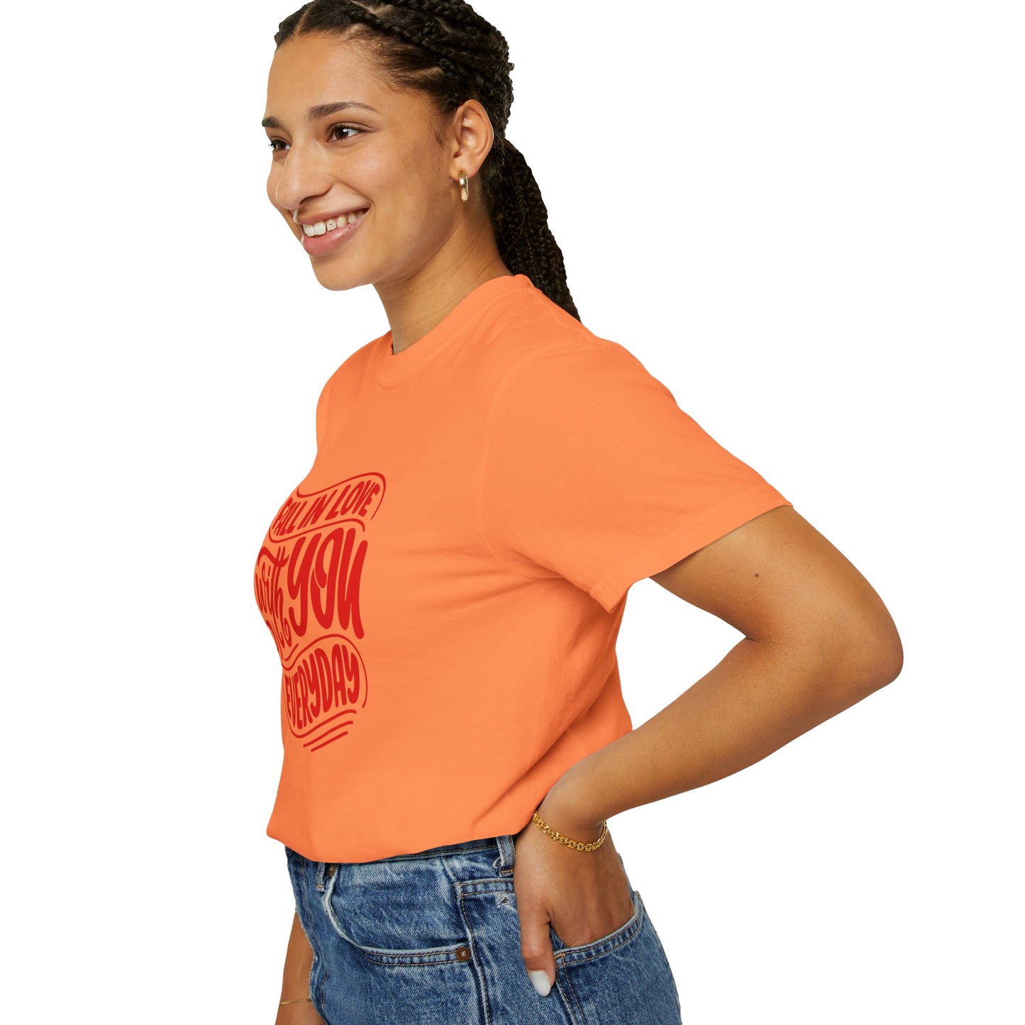 Fall in Love with YOU Quote T-shirt for Couples, Valentine's Day, Gifts for Him/Her, Casual Everyday Wear, Comfortable Unisex Tee