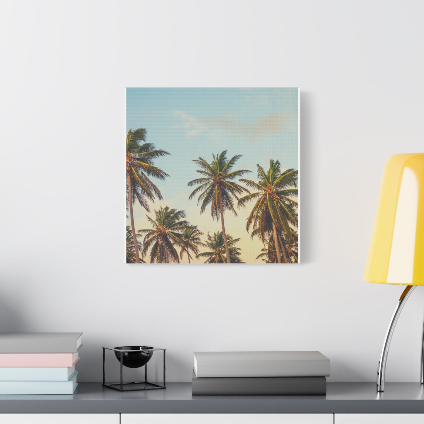 Tropical Palm Tree Canvas Print, City of Angeles Tropical Wall Art, Los Angeles Beach Decor, California Nature Photography, Home Decoration, Gift for Beach Lovers