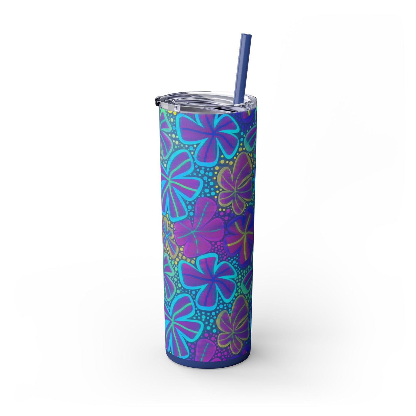 Pastel Butterfly Tumbler, 20oz Drinkware, Spring Decor, Cute Gift for Her, Eco-Friendly Cup, Floral Water Bottle