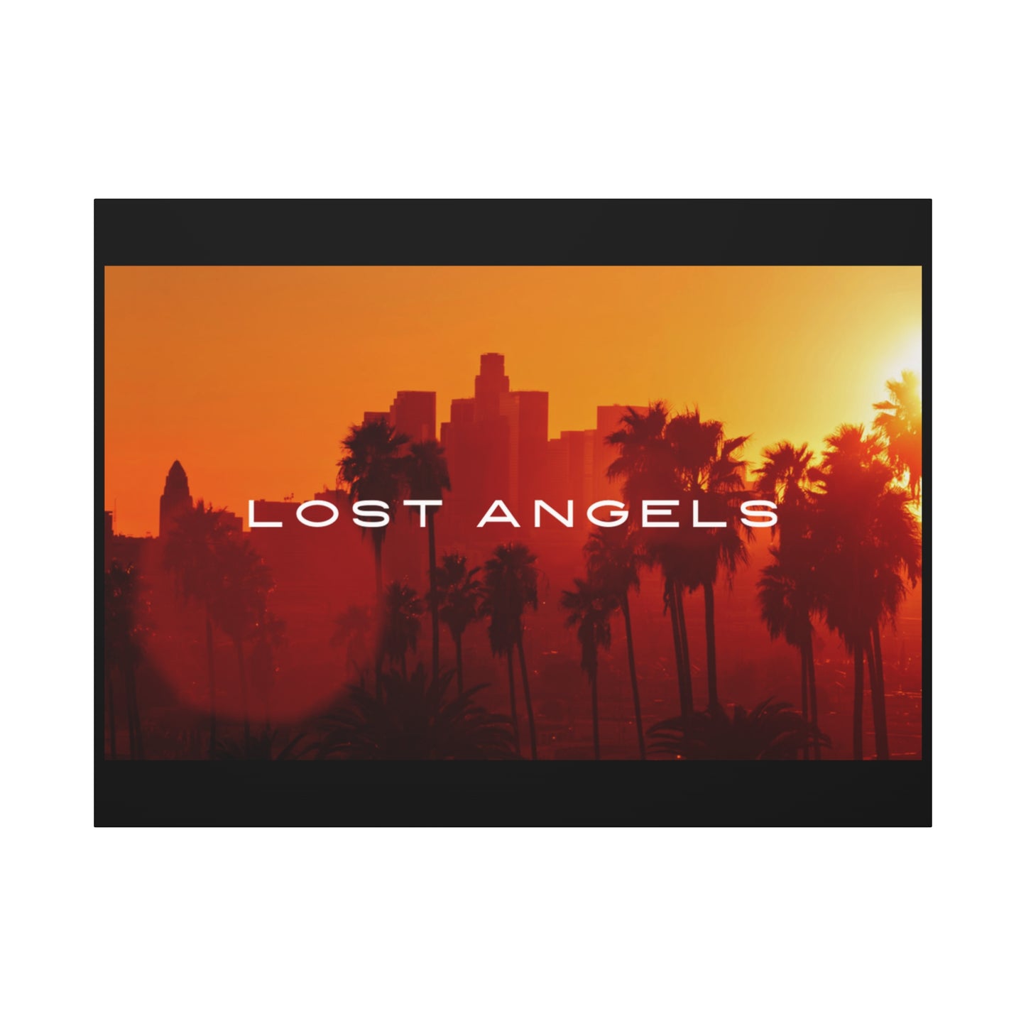 Lost Angels Wall Art Canvas | Sunset Cityscape Print, Home Decor, Gift for Art Lovers, Modern Living Room, California Vibe
