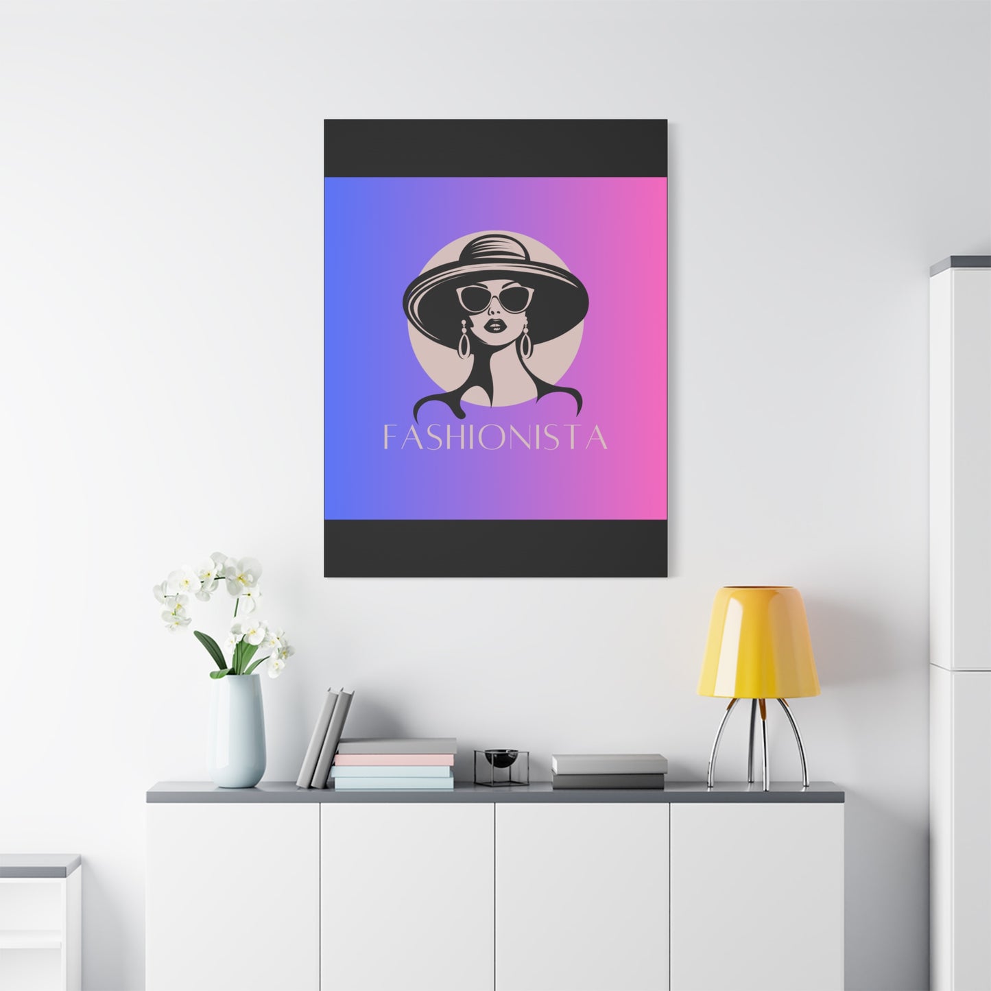 Fashionista Matte Canvas Wall Art, chic home decor, stylish gift for fashion lovers, wall decor, modern art piece, unique artwork