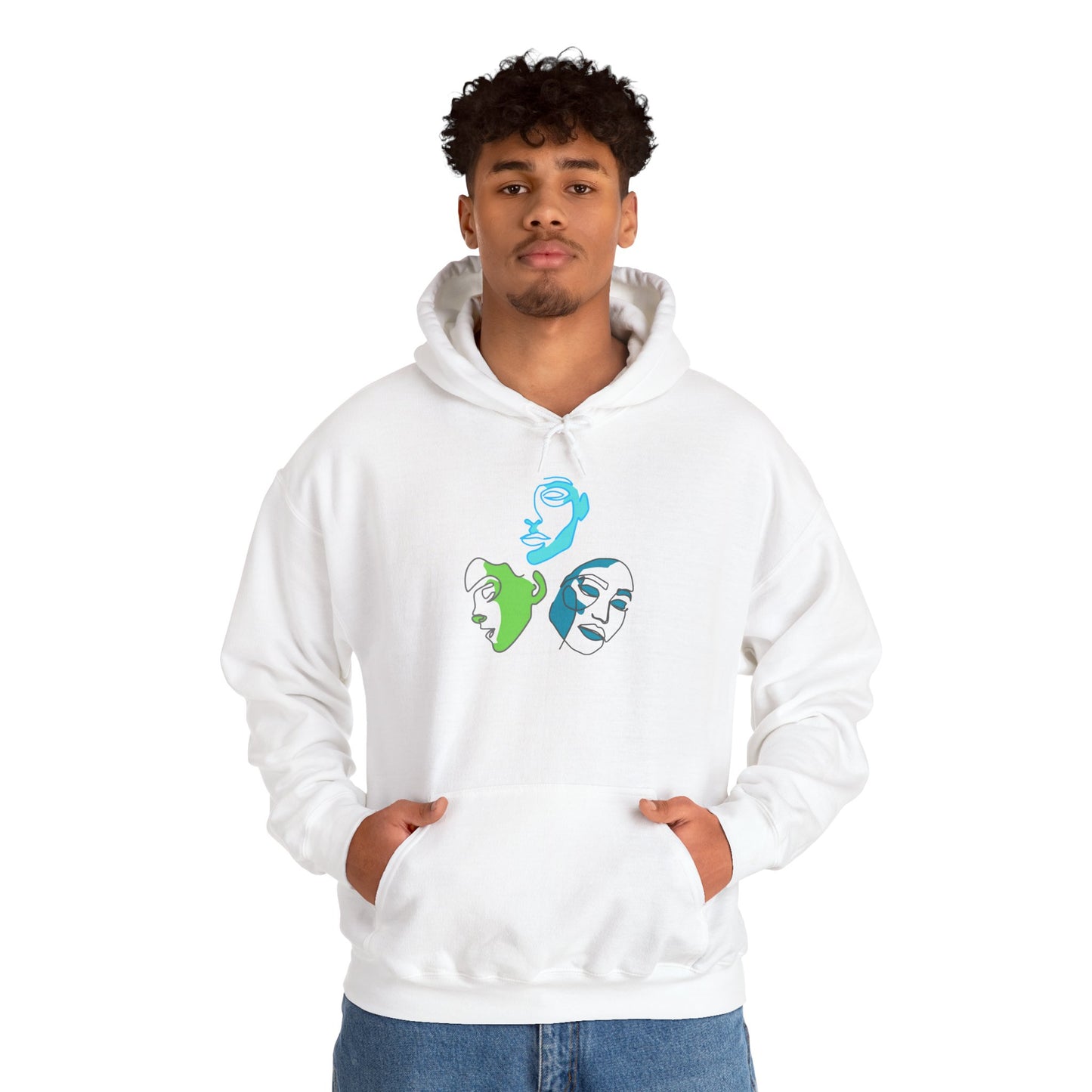 Whimsical Character Hoodie, Cozy Unisex Sweatshirt, Fun Gift for Friends, Casual Wear, Unique Art Design