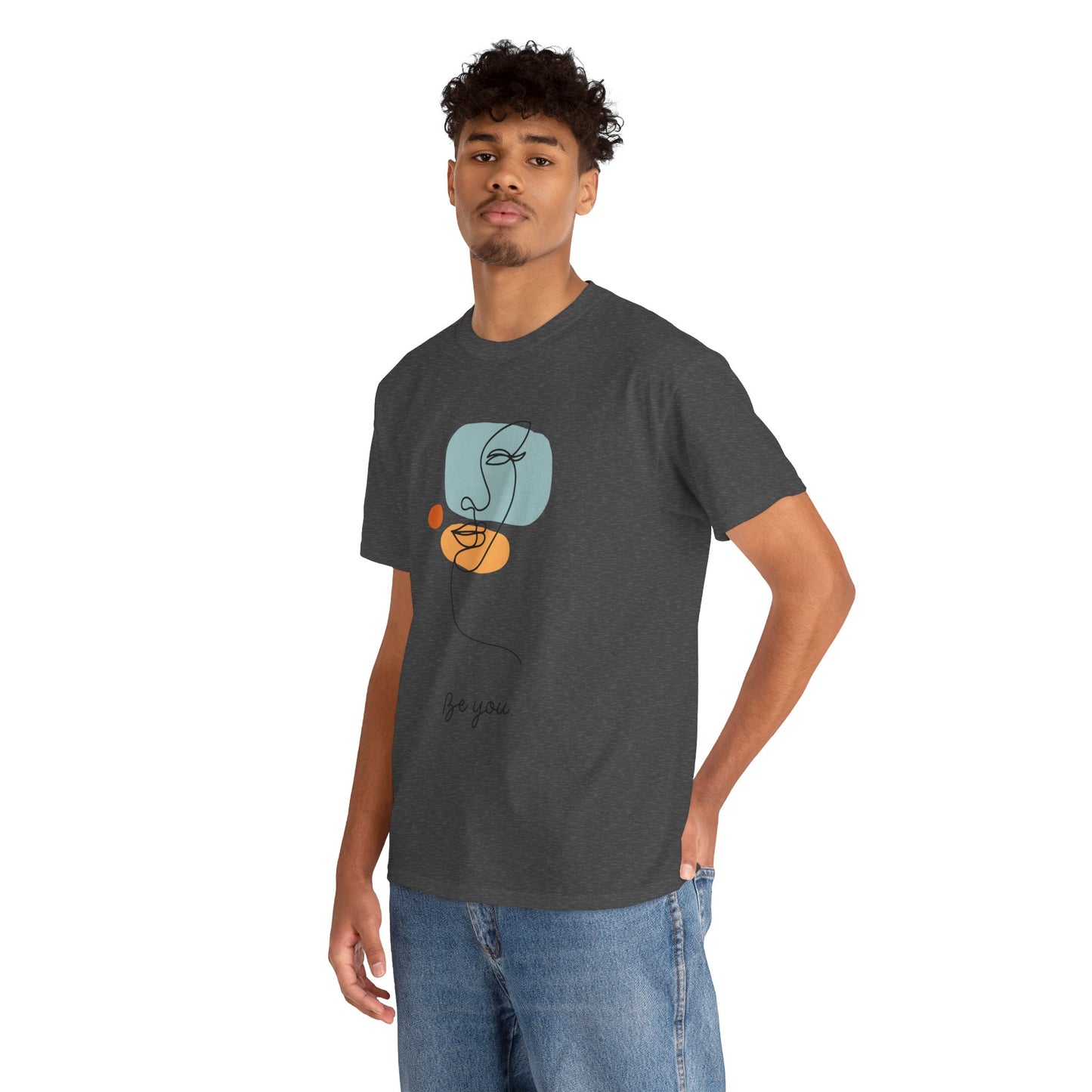 Minimalist Be You Tee, Unisex Cotton T-Shirt, Inspirational Graphic Tee, Gift for Friends, Casual Everyday Wear, Self-Love Apparel
