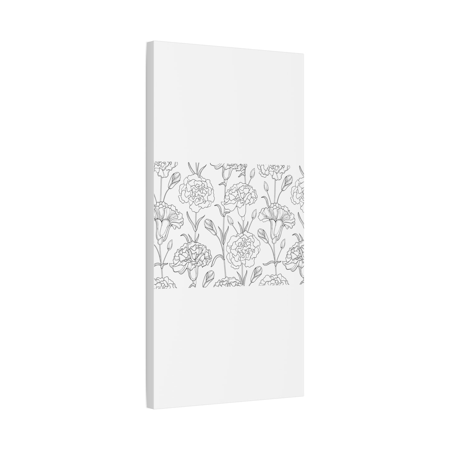 Floral Canvas Art, Stretched Wall Decor, Home Gift, Botanical Print, Modern Design, Matte Finish