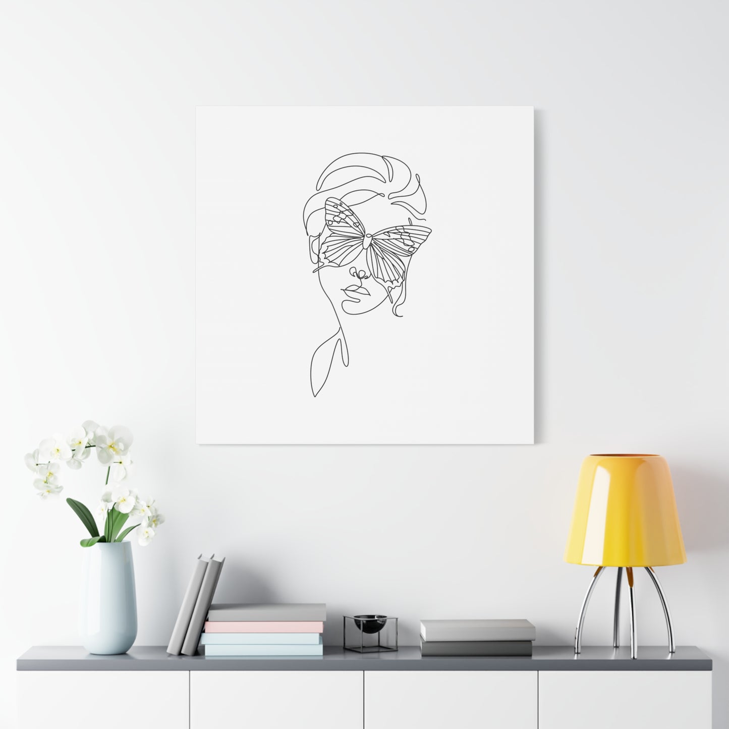 Minimalist Butterfly Canvas Art, Modern Home Decor, Gift for Nature Lovers, Wall Art for Women, Inspirational Wall Art