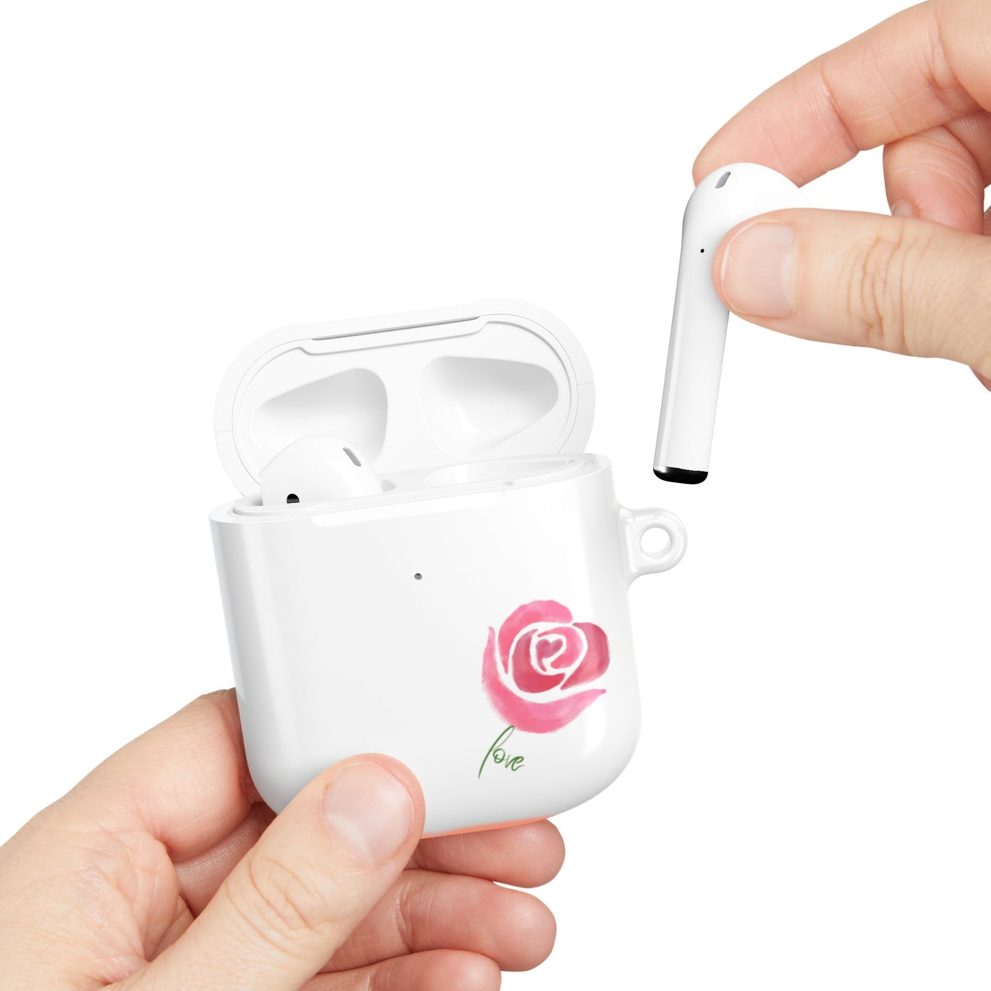 Romantic Rose AirPod Case - Cute Floral Design, Gift for Her, Valentine's Day Present, Trendy Accessory, Love Theme