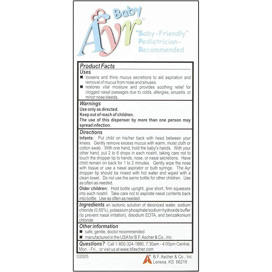 Ayr Baby Saline 0.65 30Ml Nsl Drop