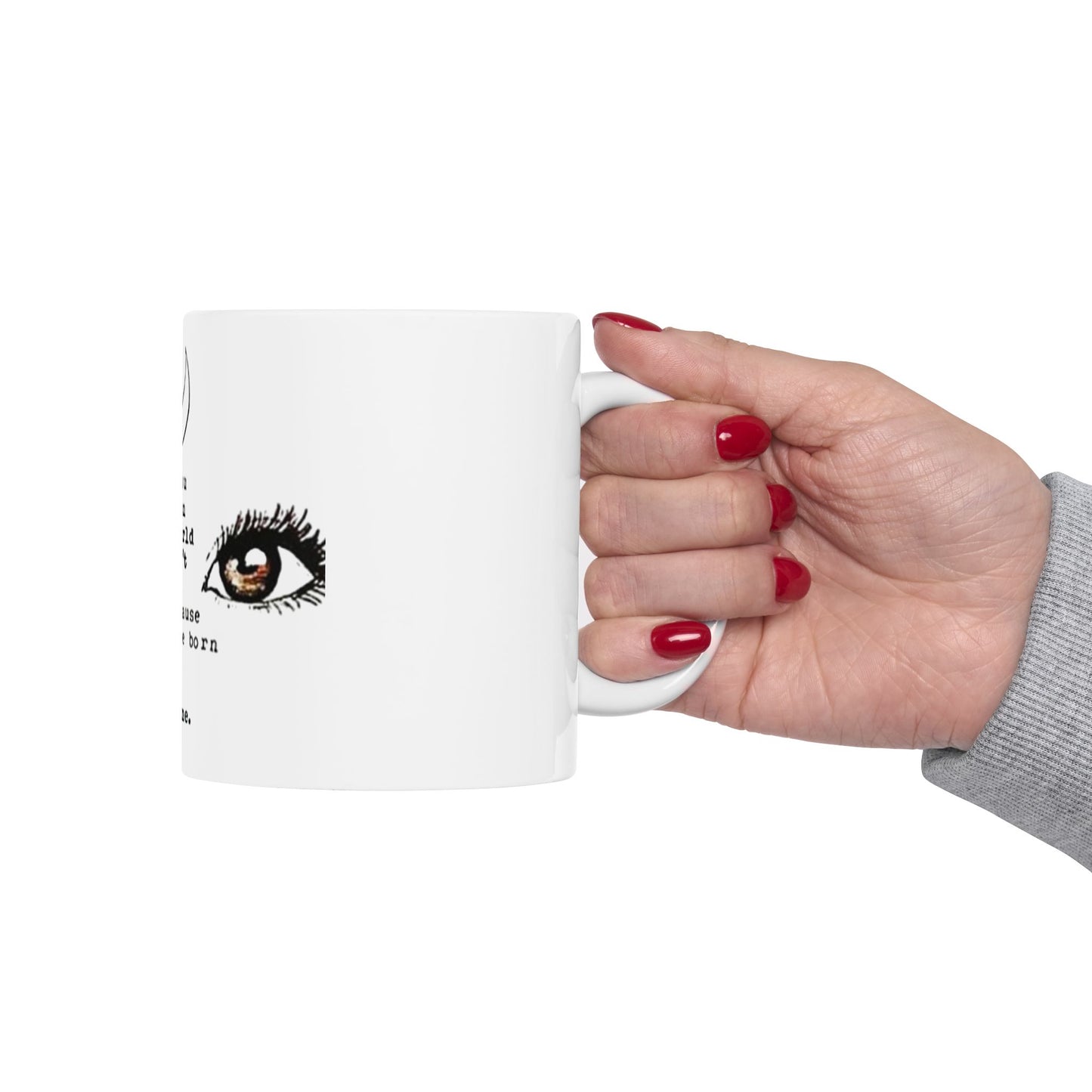 Inspirational Quotes Ceramic Mug, Born to Stand Out Motivational Coffee Cup, Unique Gift for Creatives, 11oz & 15oz Sizes, Perfect for Home or Office