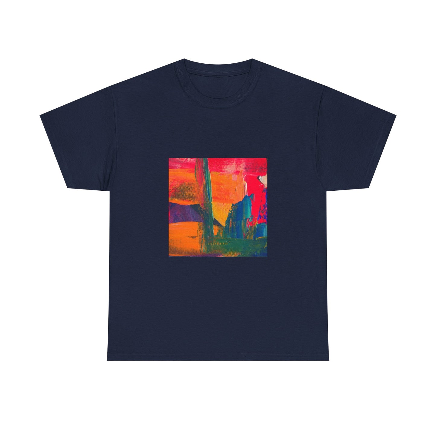 Vibrant Art Bird of Paradise Painting Tee for Creative Souls, Unisex Heavy Cotton T-Shirt, Artistic Gift